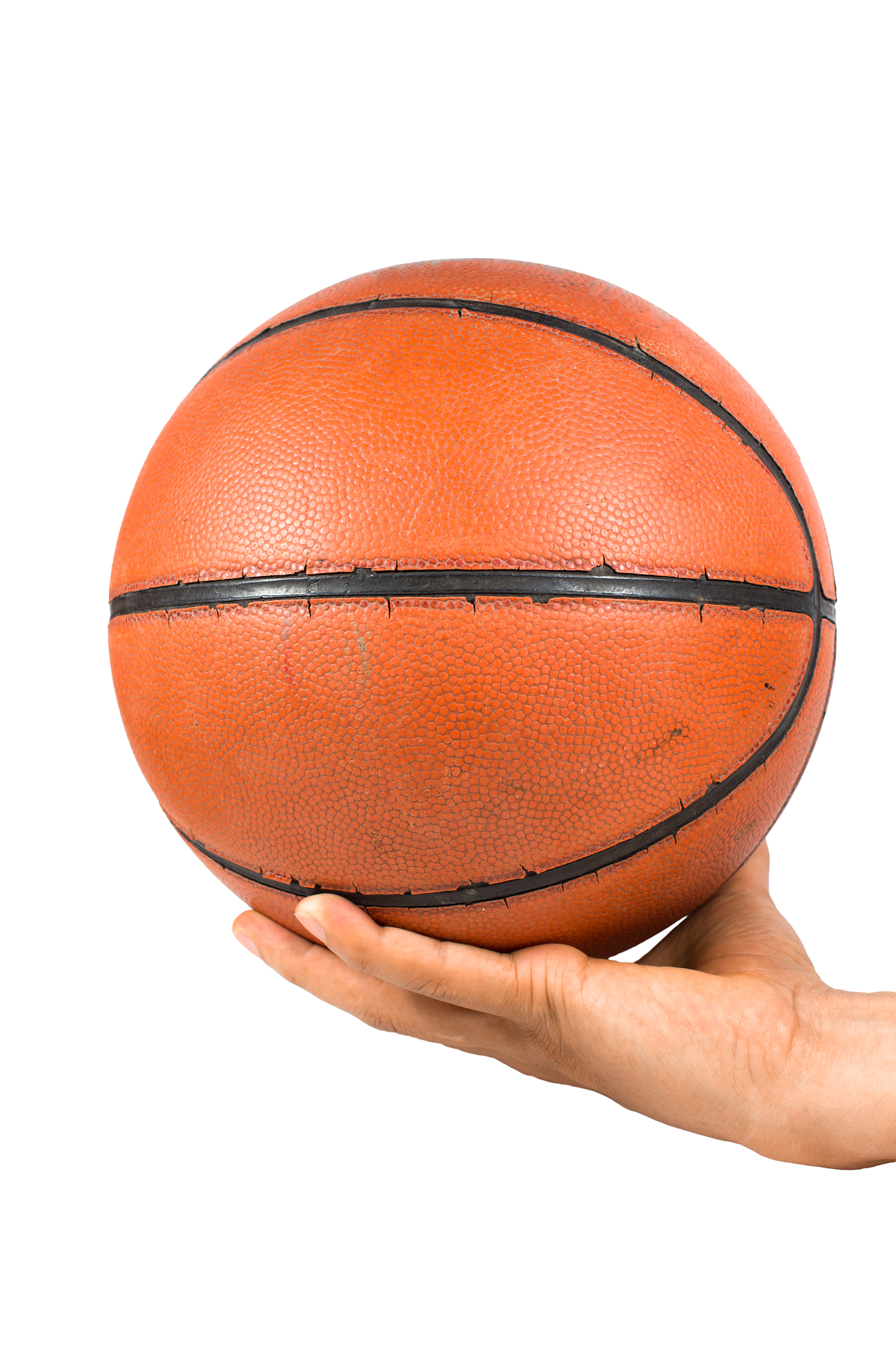 basketball ball in hand