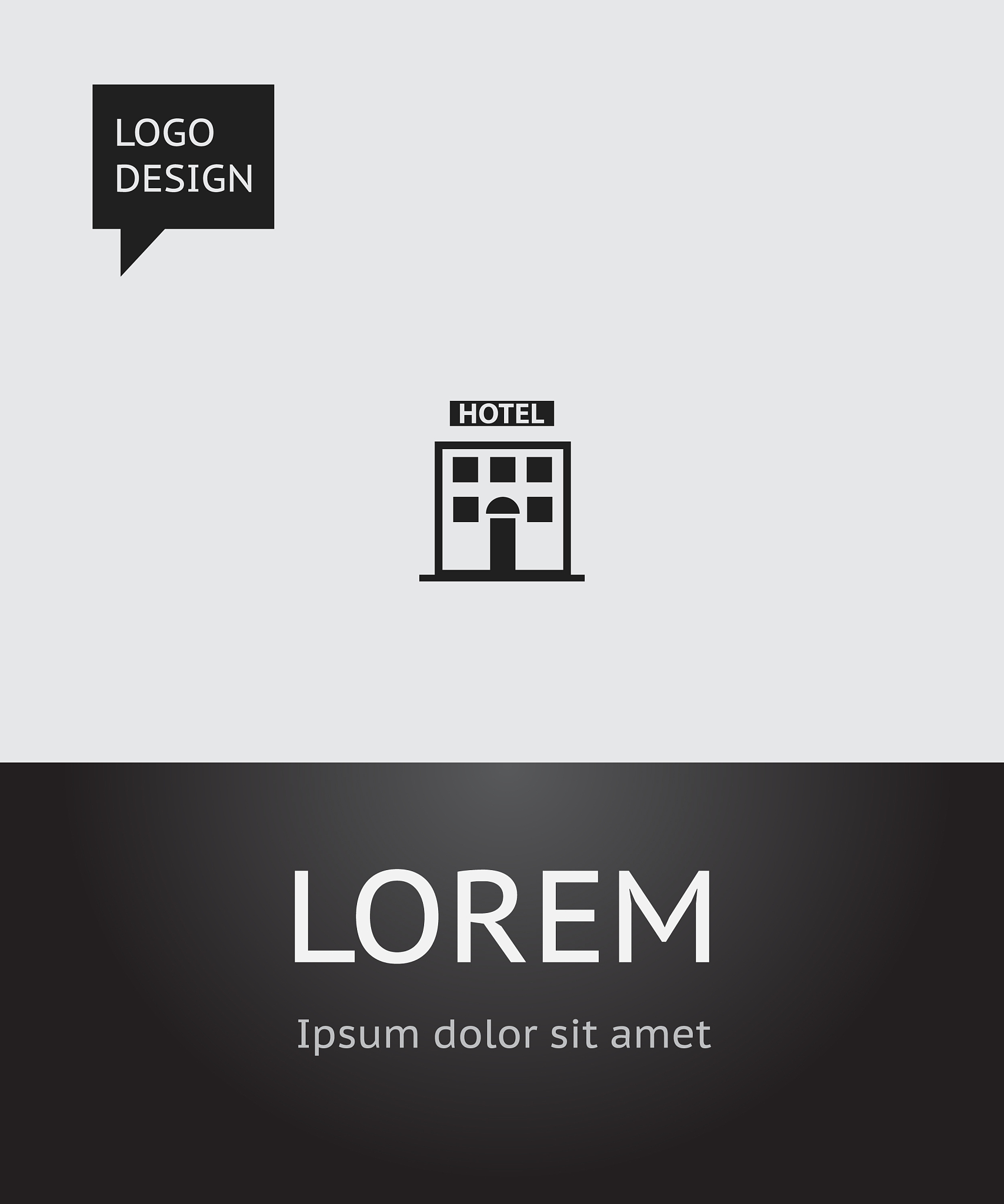 of trip symbol on motel icon