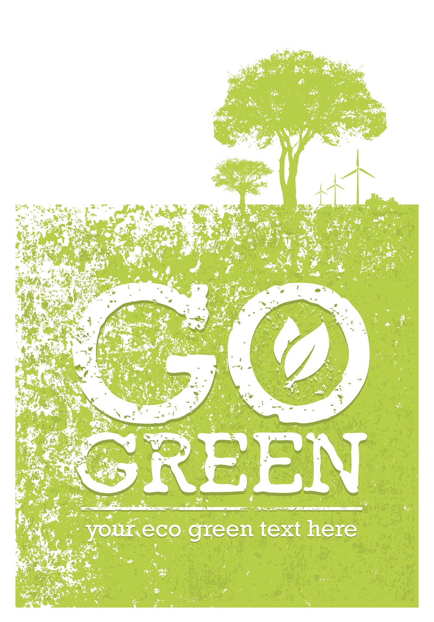 eco green organic nature friendly rough vector design element