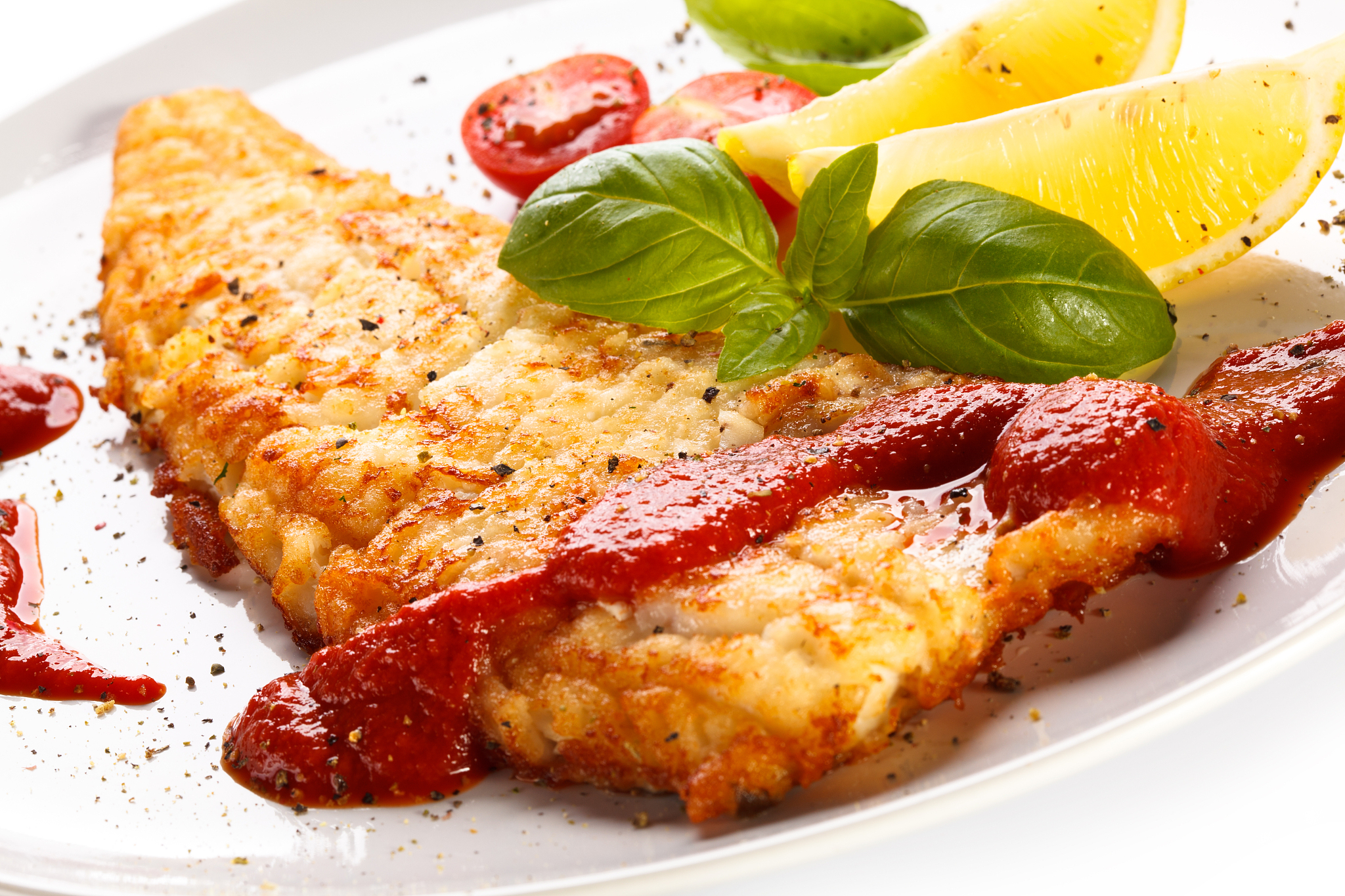fried fish and vegetables