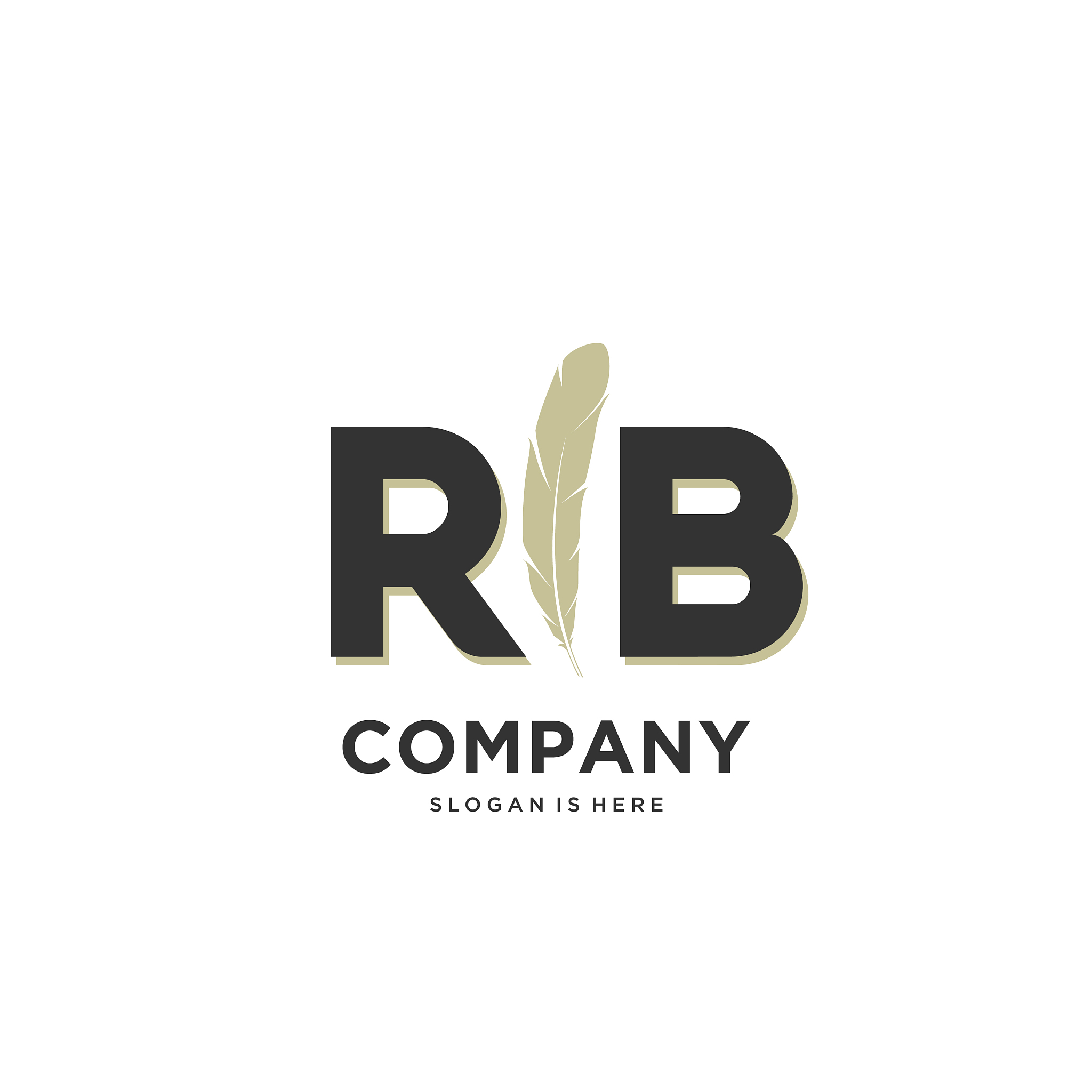 initial rb letter unique attractive creative