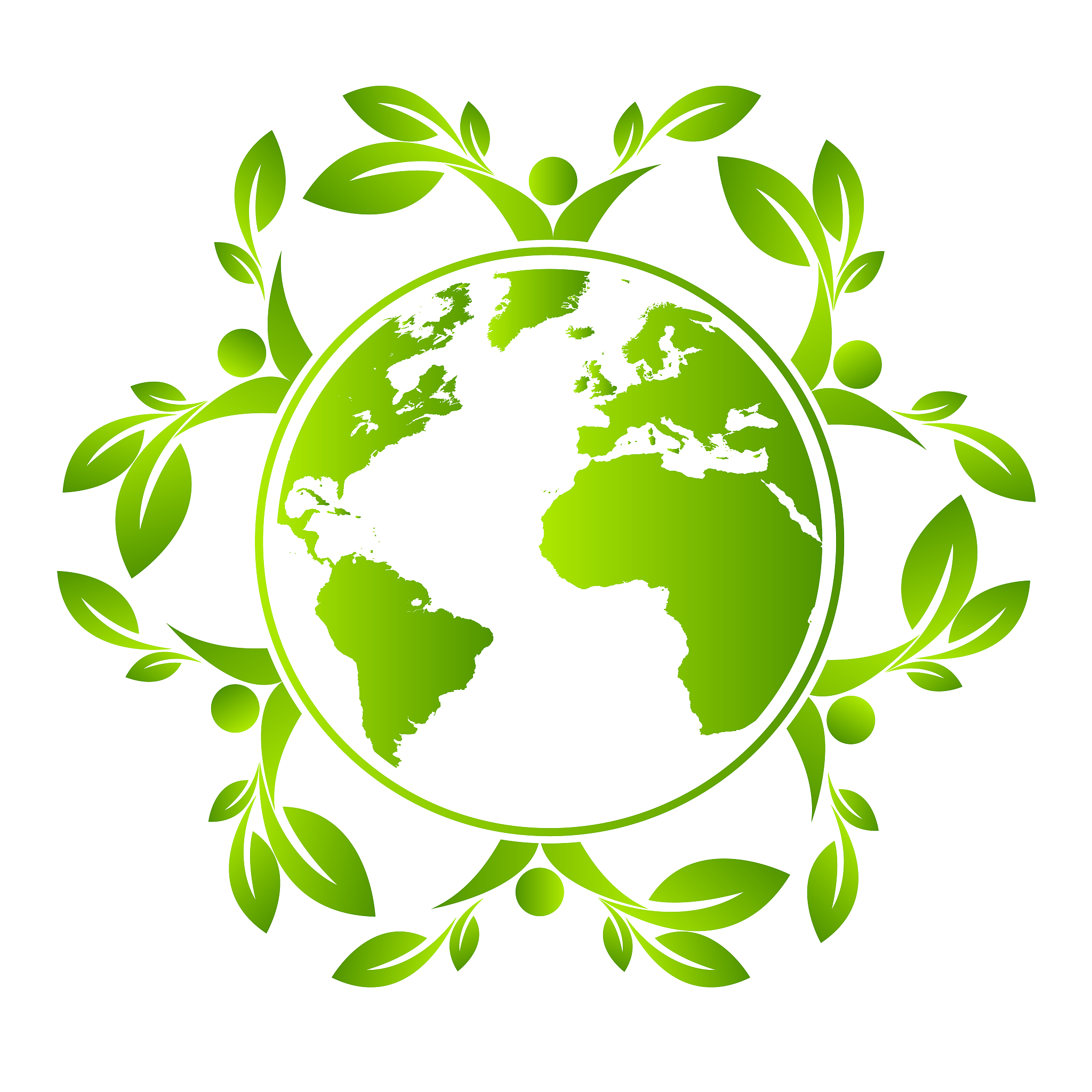 green earth concept with human leave,vector illustration