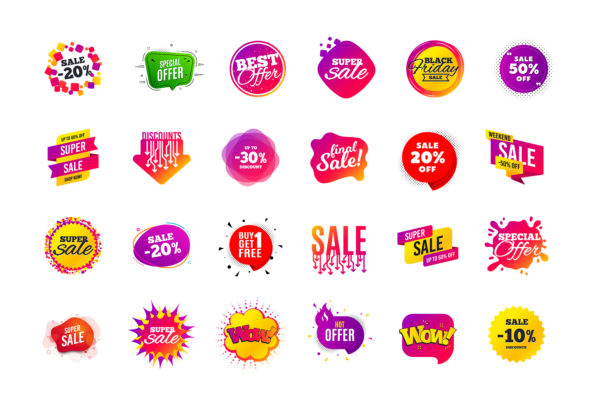 sale banner badge special offer discount tags