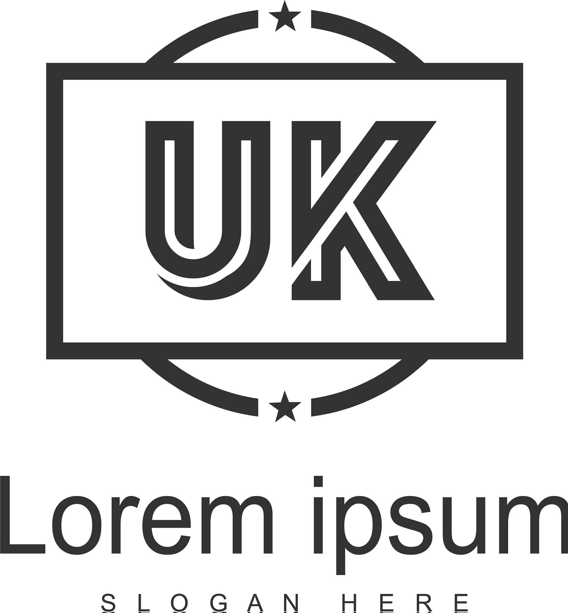 uk letter logo design creative modern uk letters