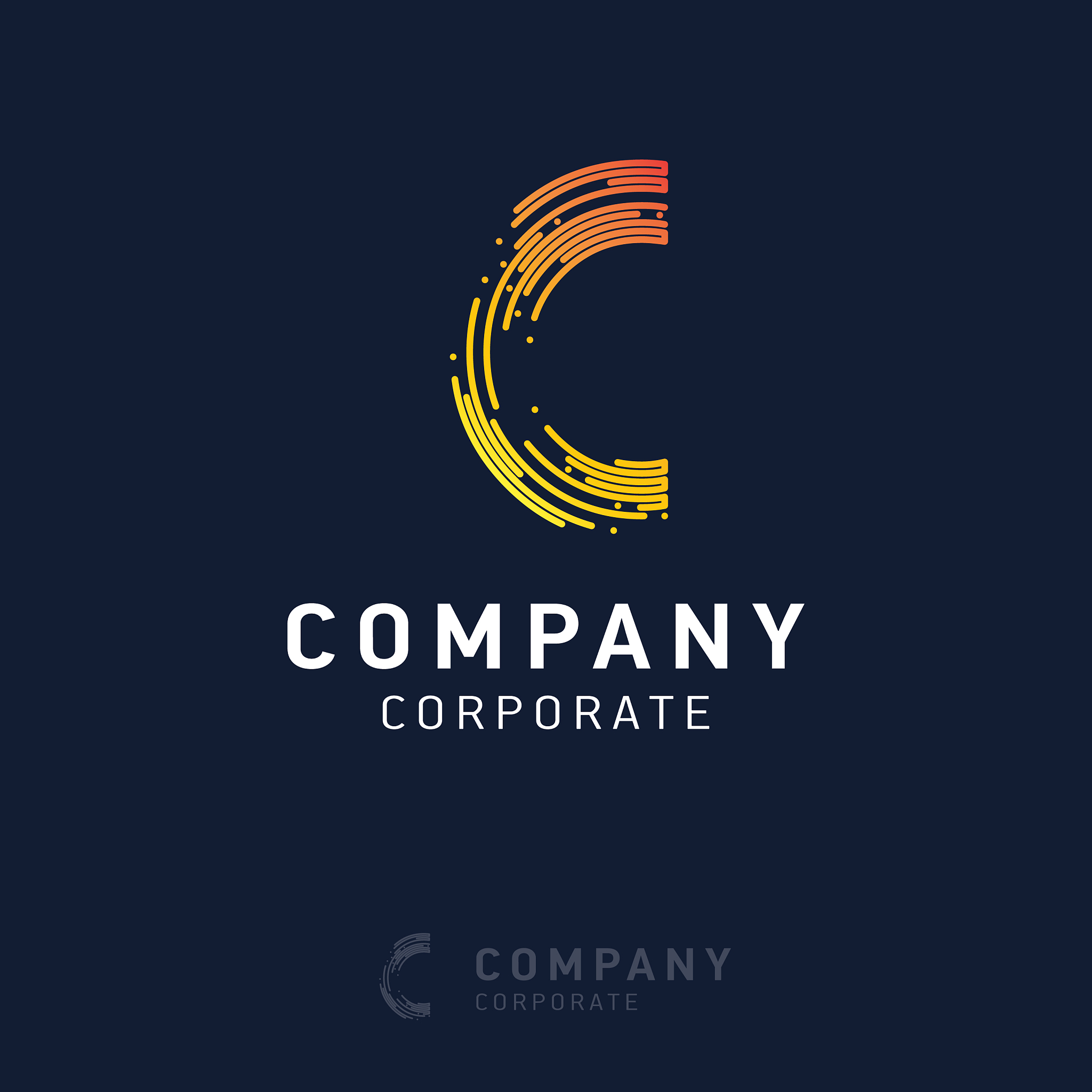 c company logo design with visiting card