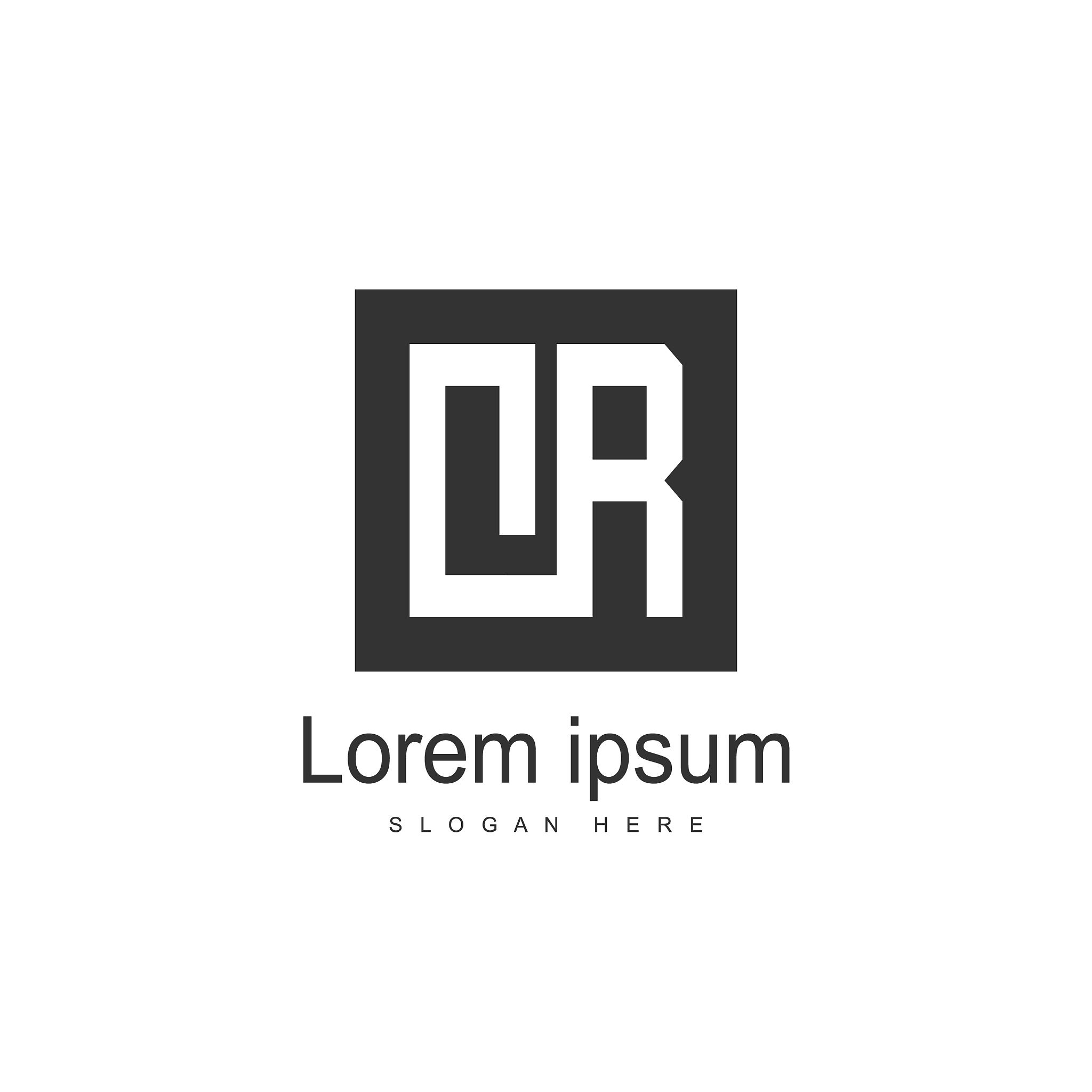 initial letter o logo template design