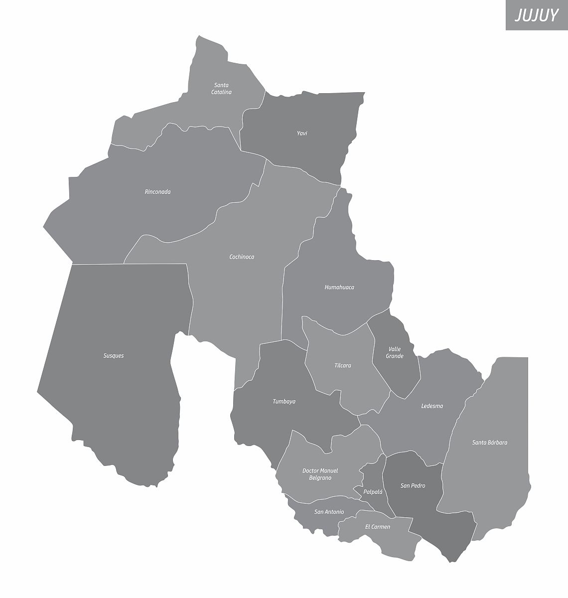 jujuy省行政地图