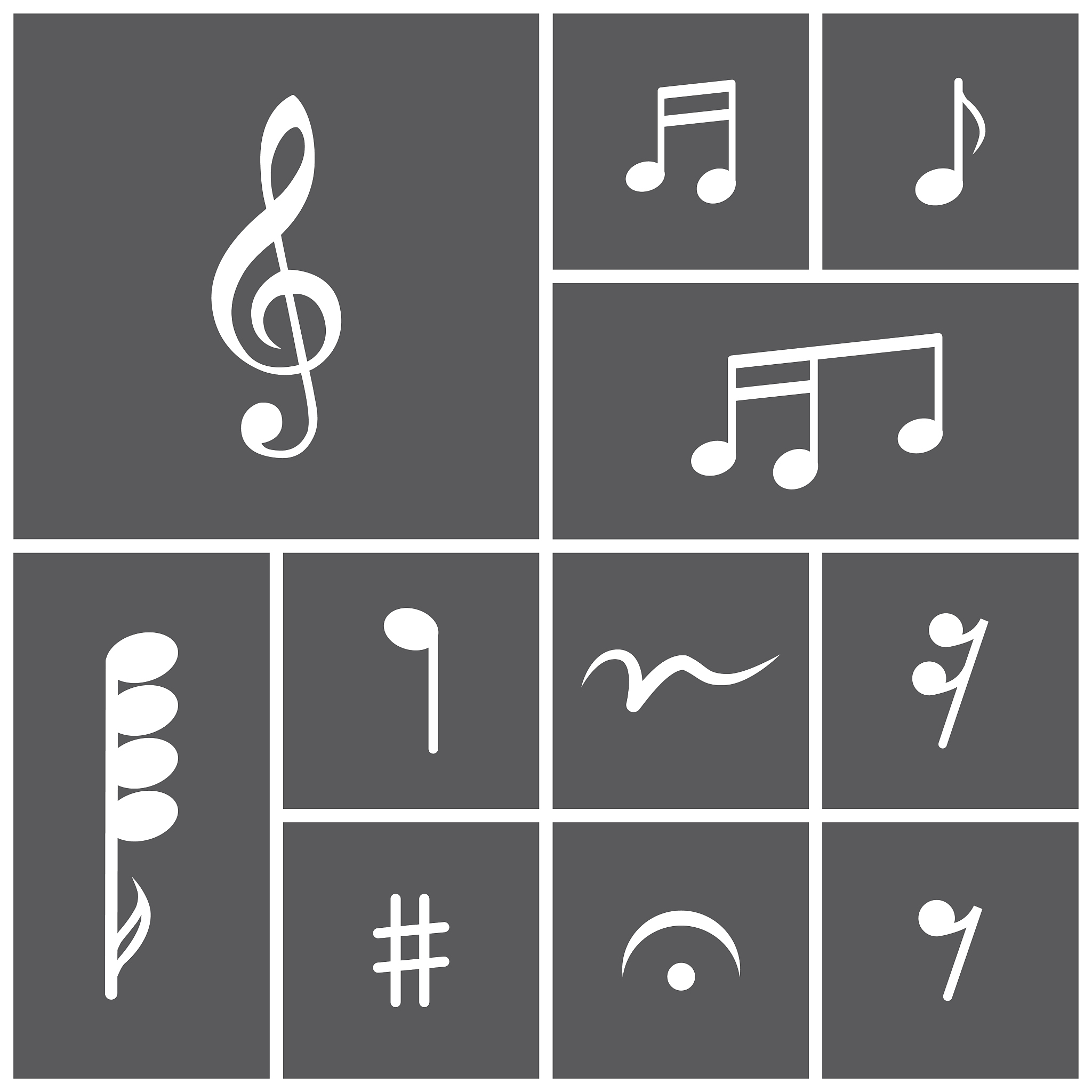 icon set of musical notes