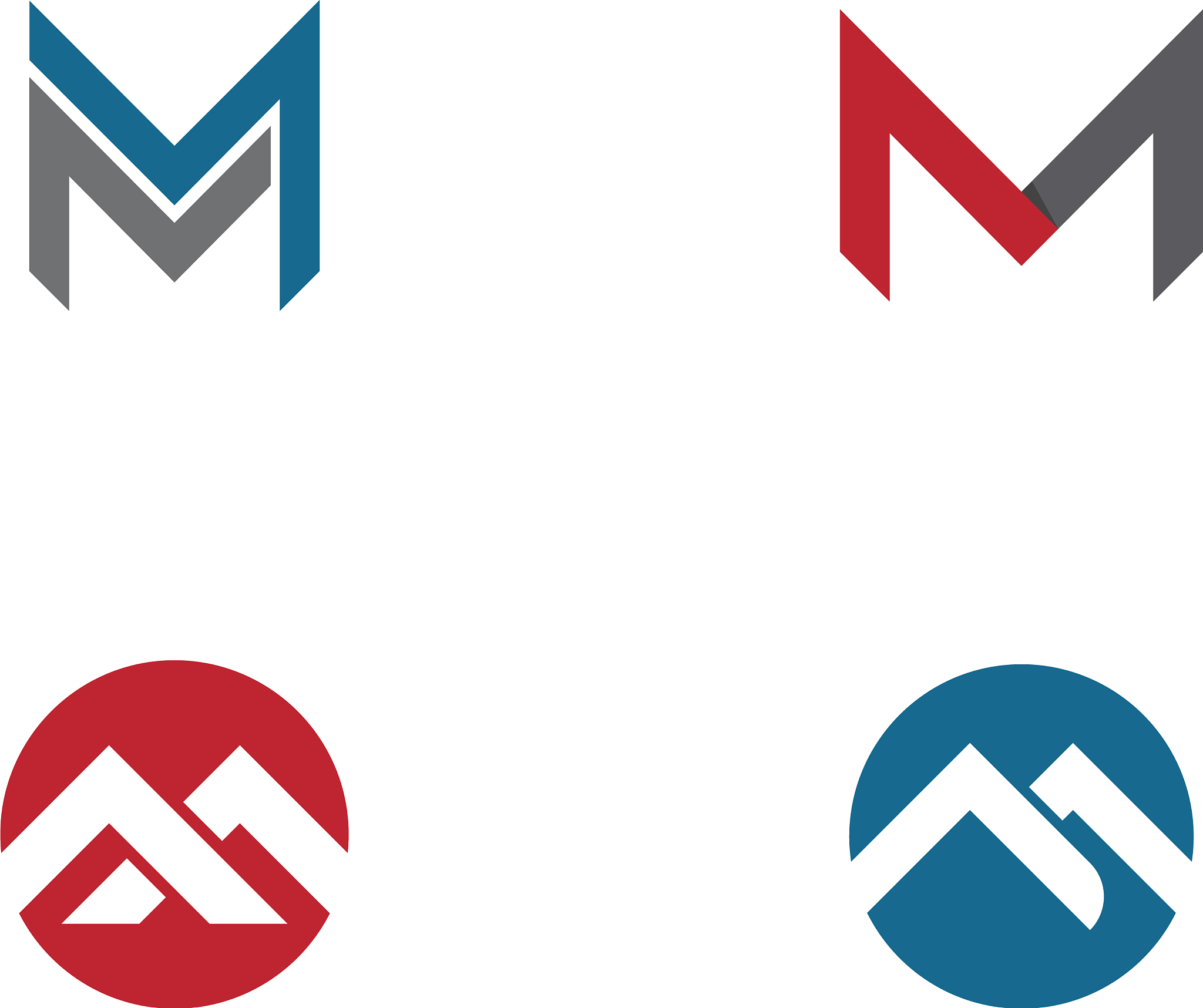 m letter logo template icon
