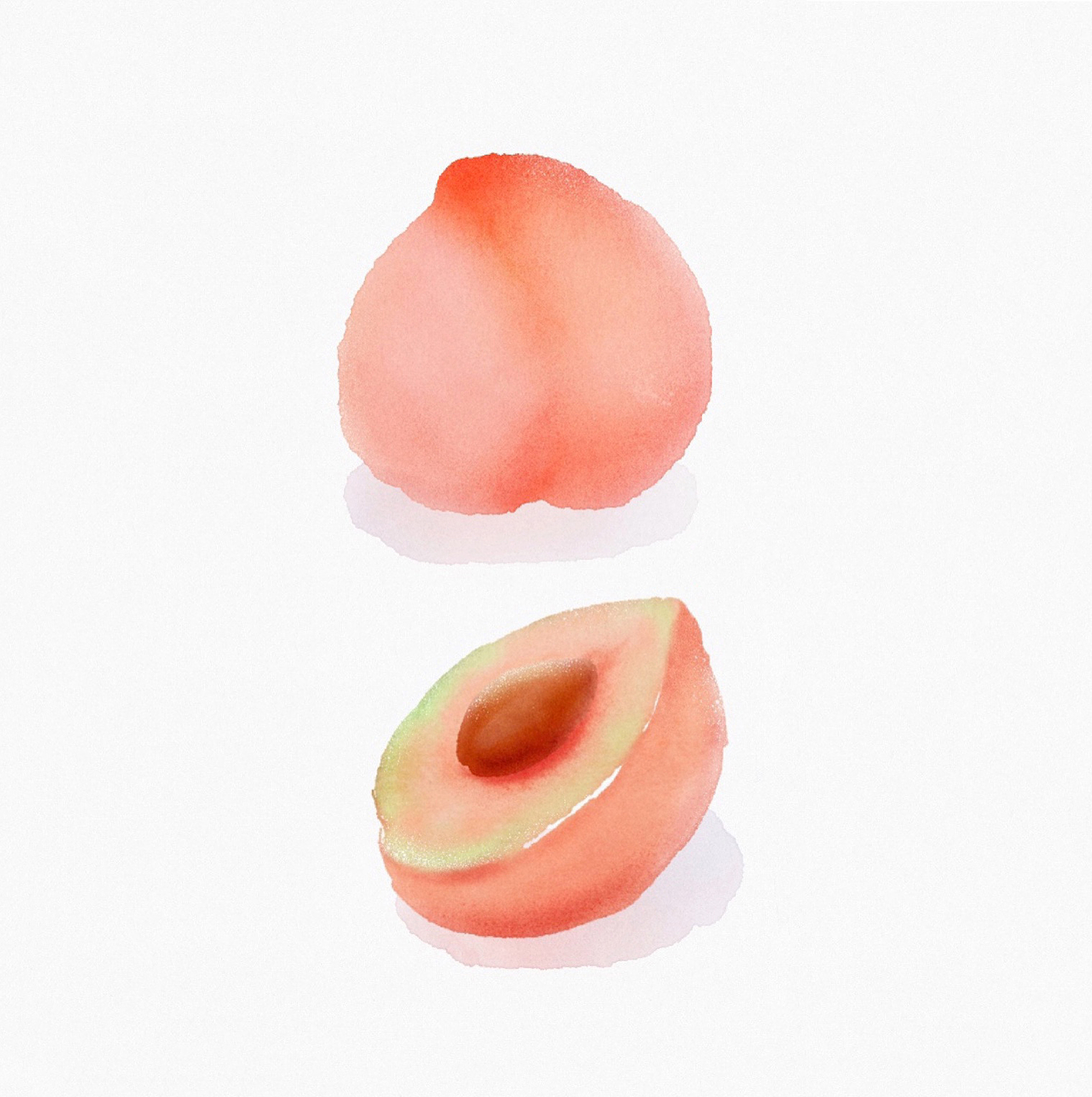 帮我画：一个桃子