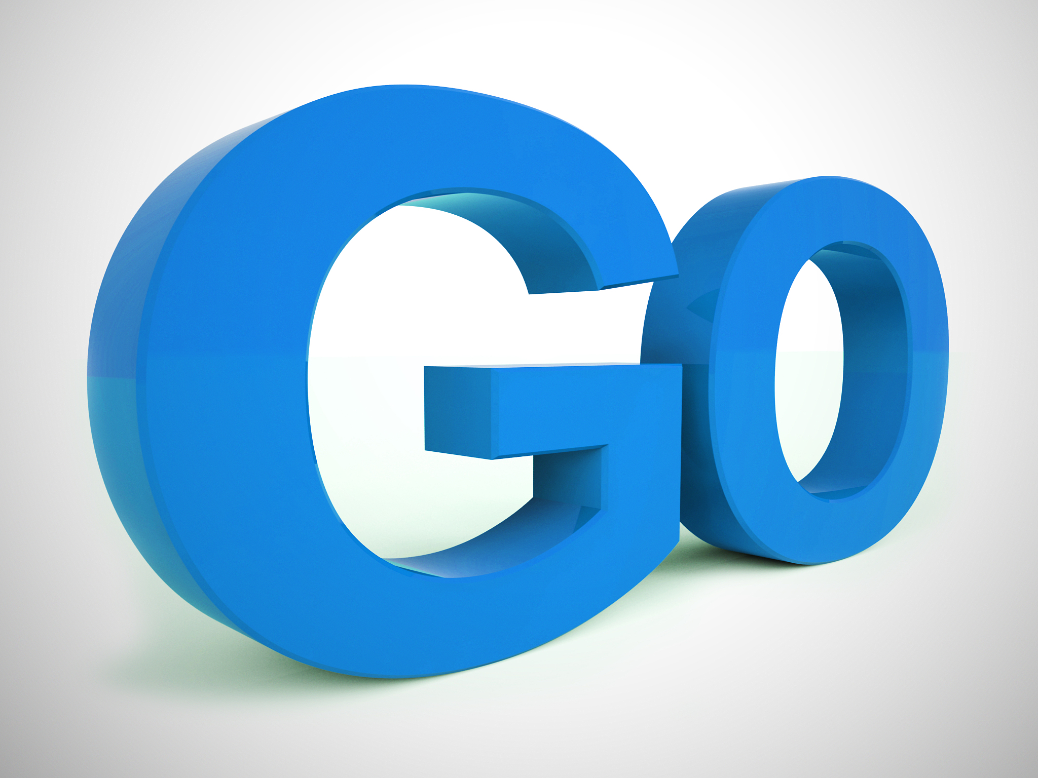 go concept icon means start or continue the launch - 3d illustra