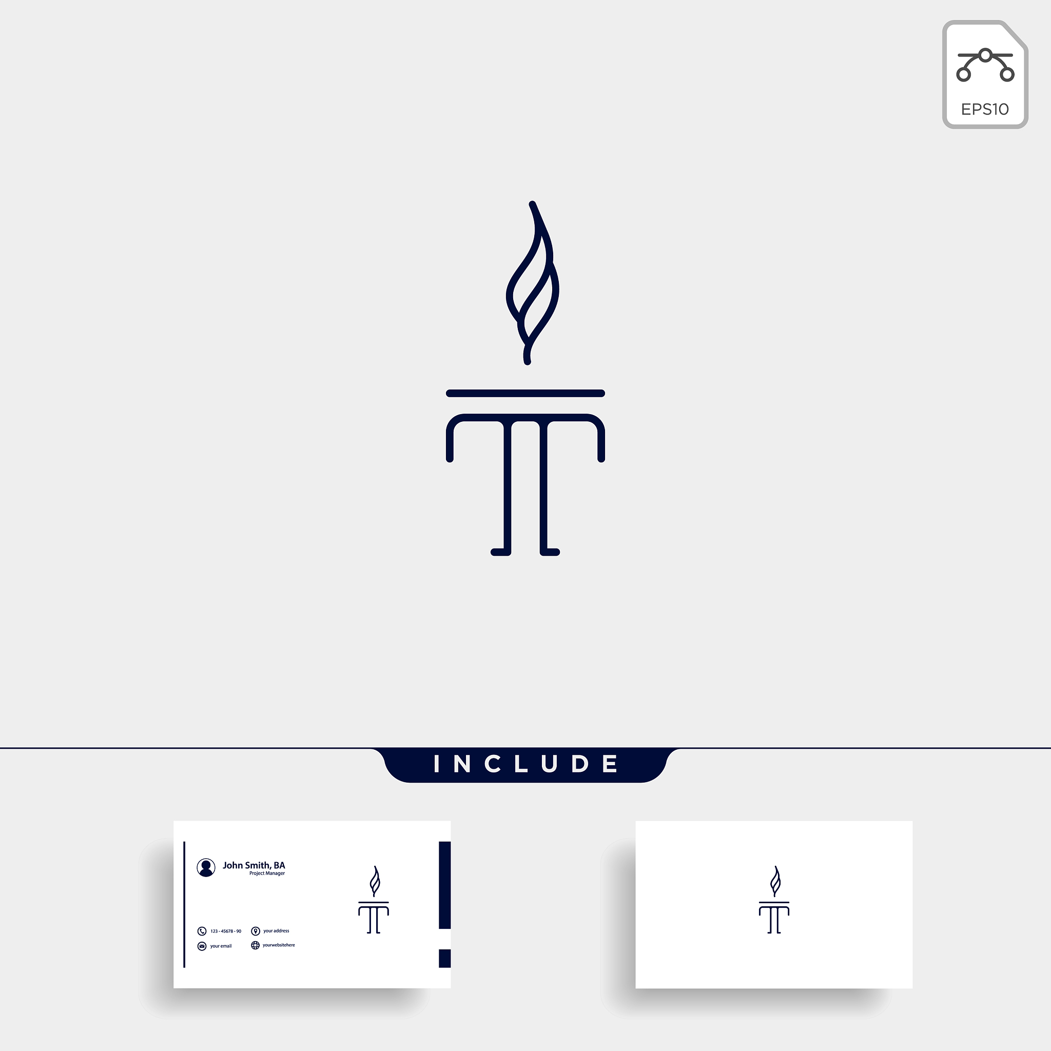 initial t torch logo template design
