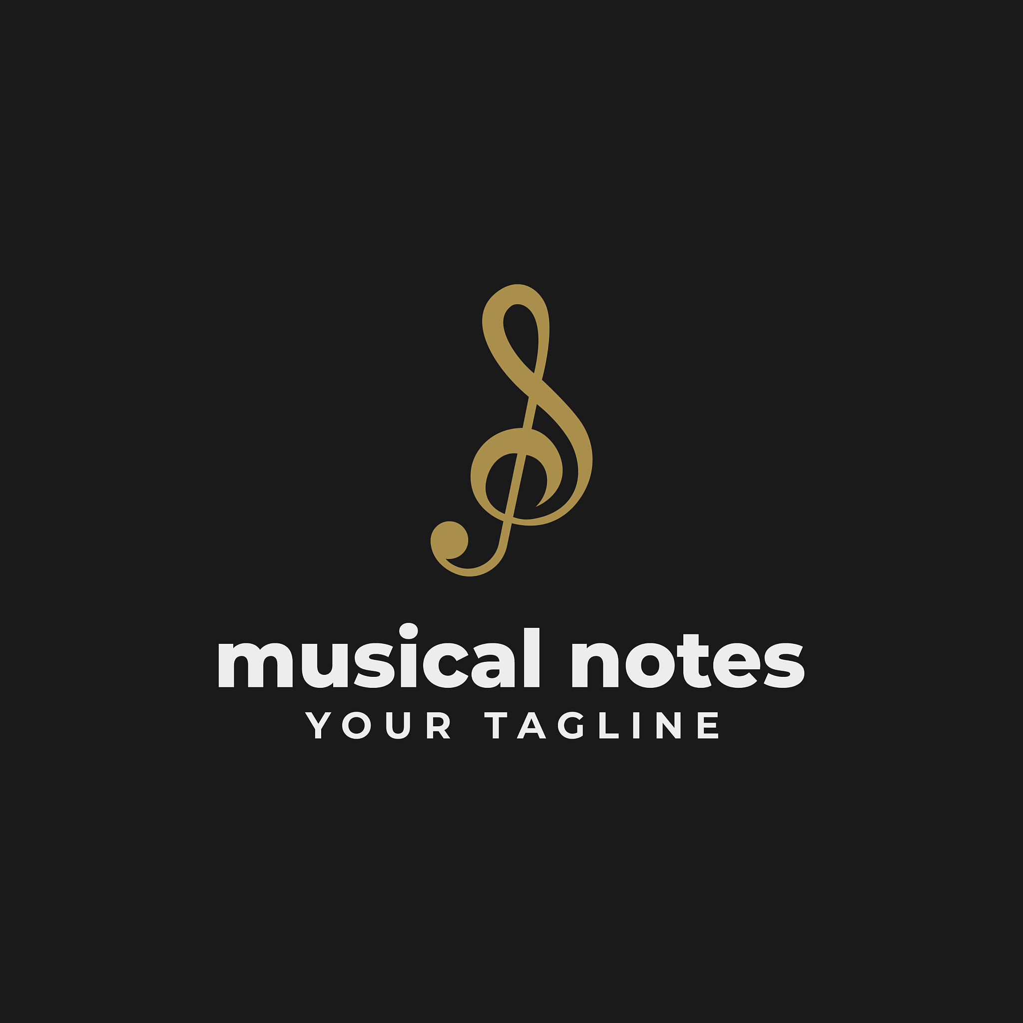 initial letter s music note logo design template