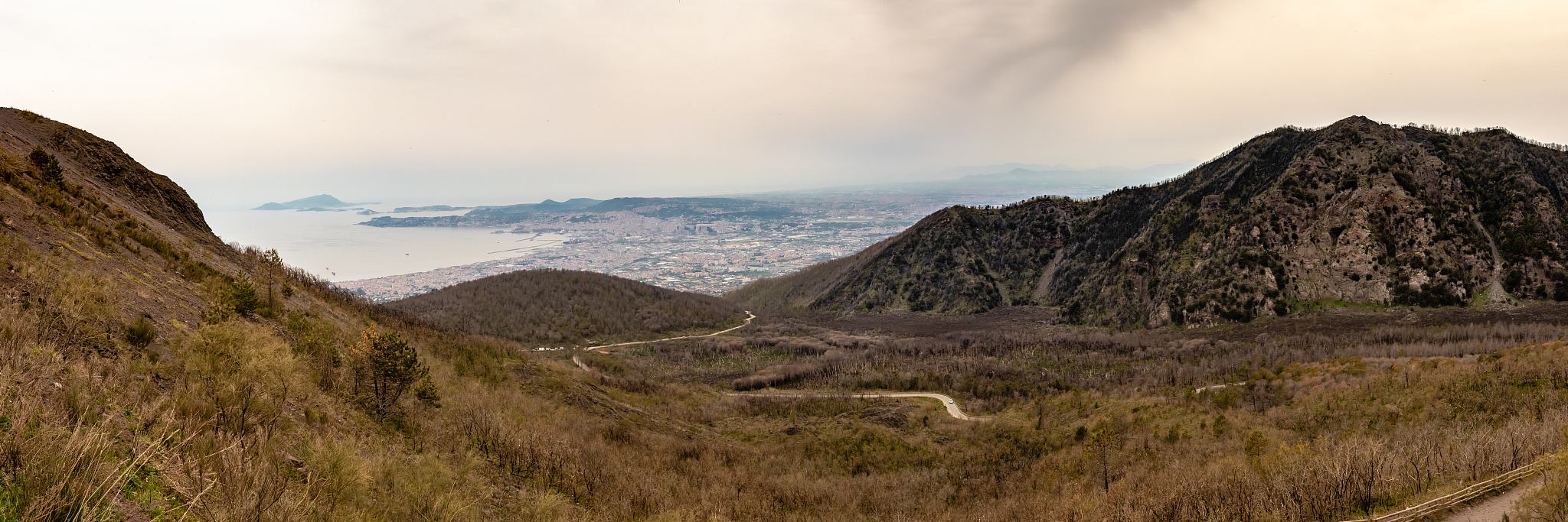 on the slopes of the crater of vesuvius