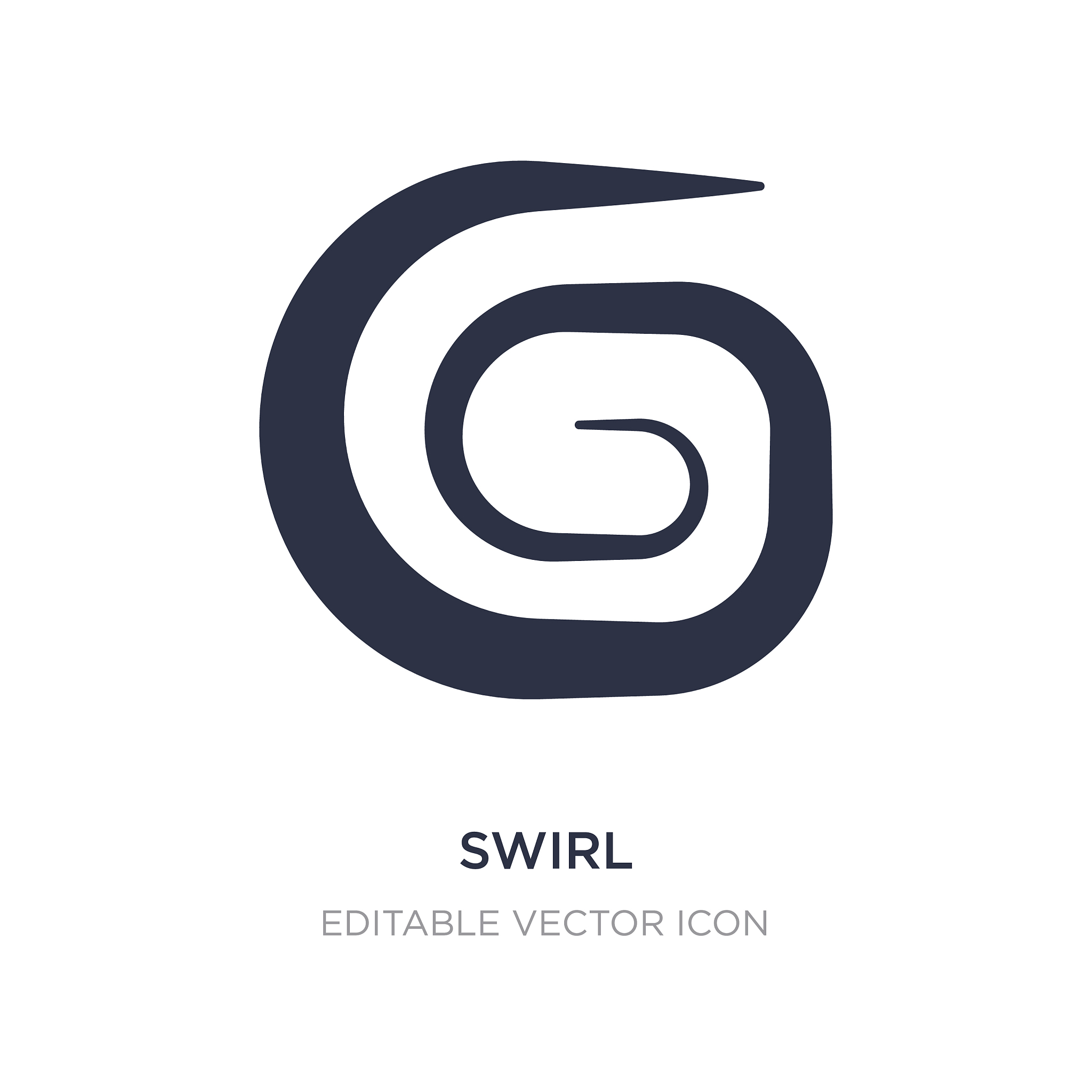 swirl icon on white background simple element