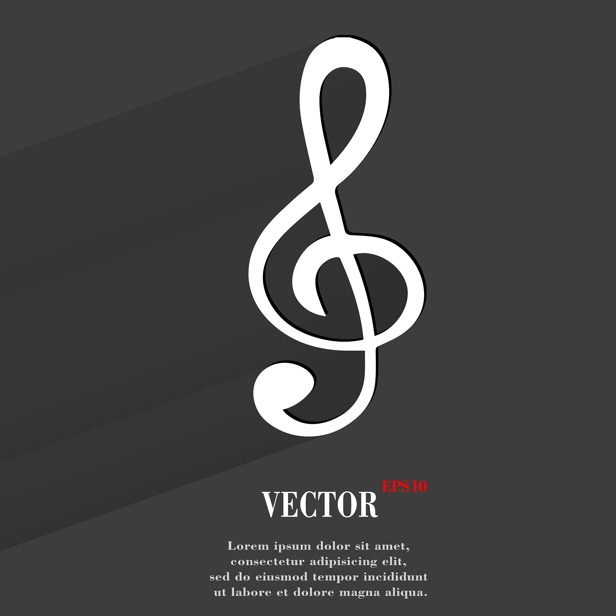 music elements notes web icon flat design