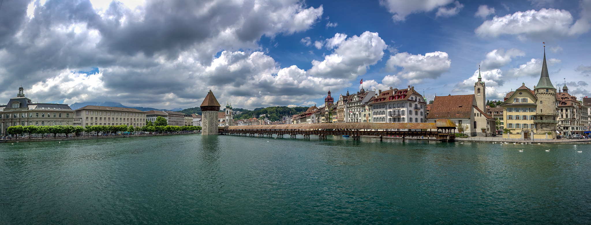 panoramic picture city of luzern, switzerland