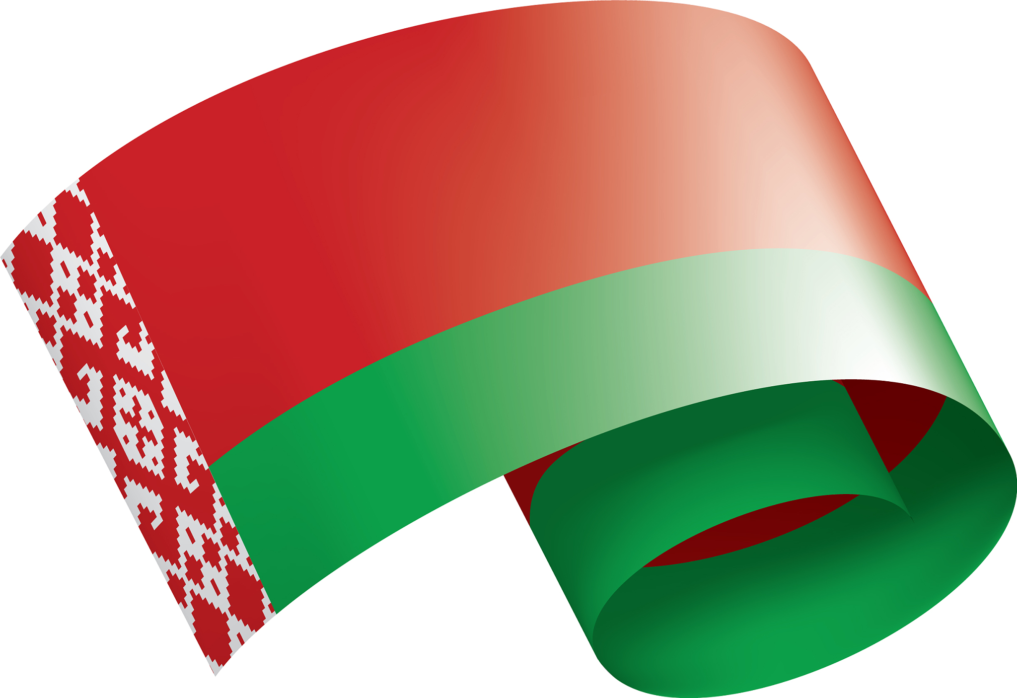 belarus flag on a white