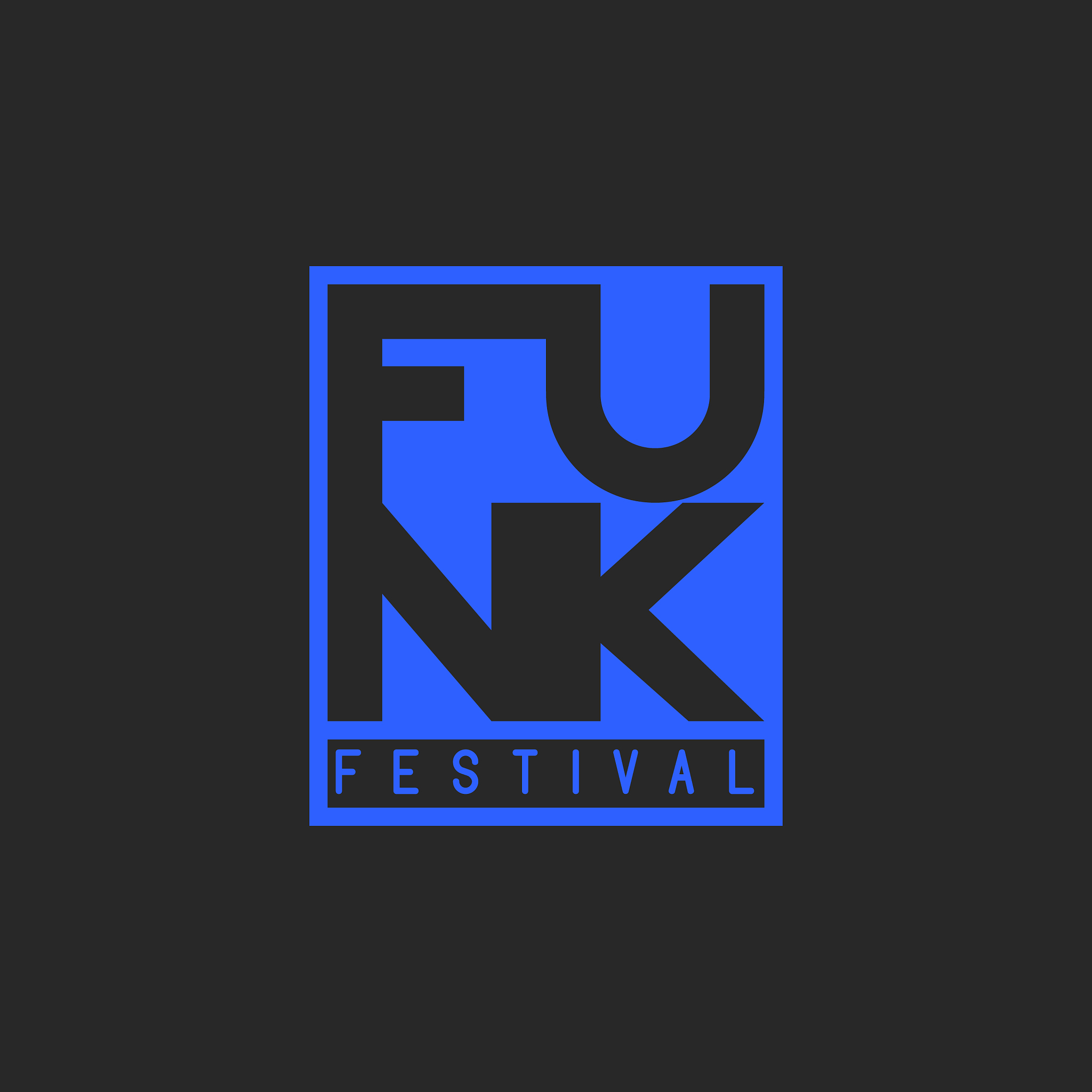 funk festival in the grunge style of word funk