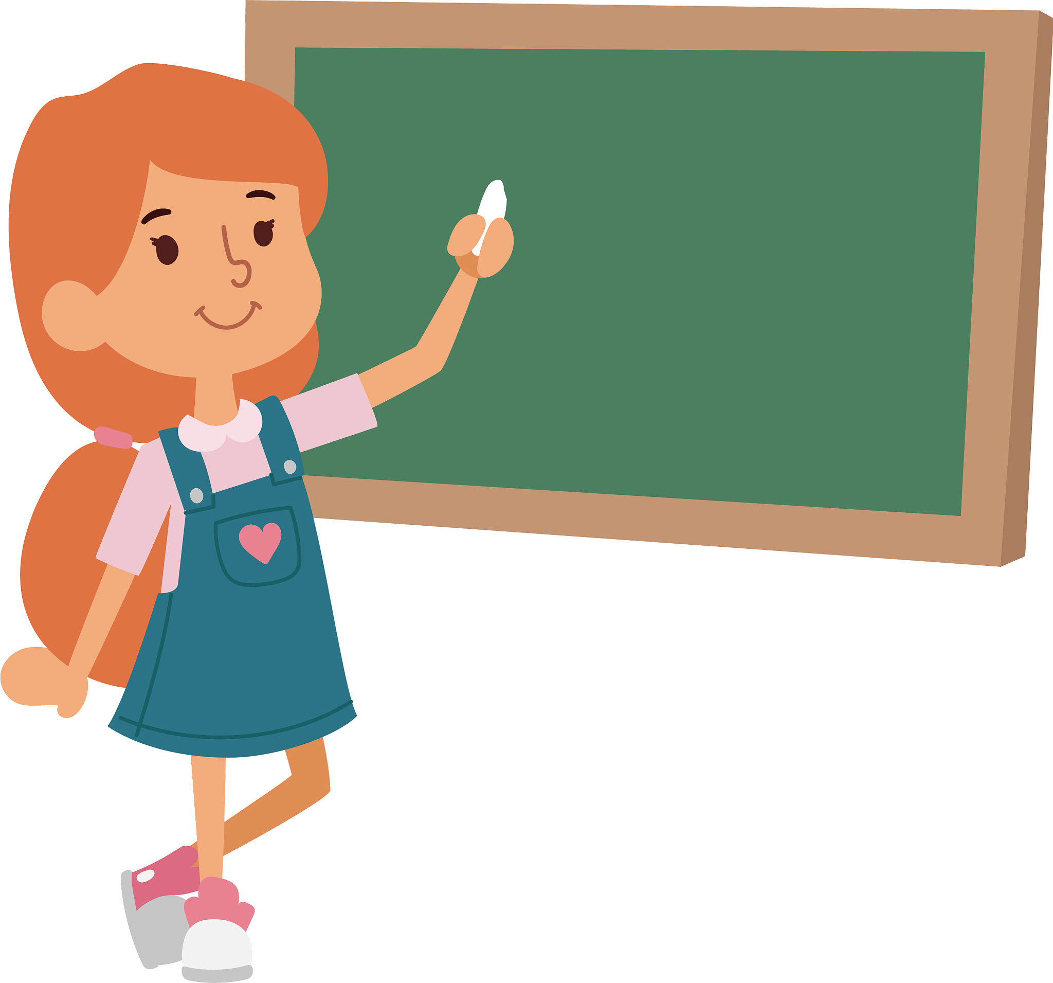 school girl class board
