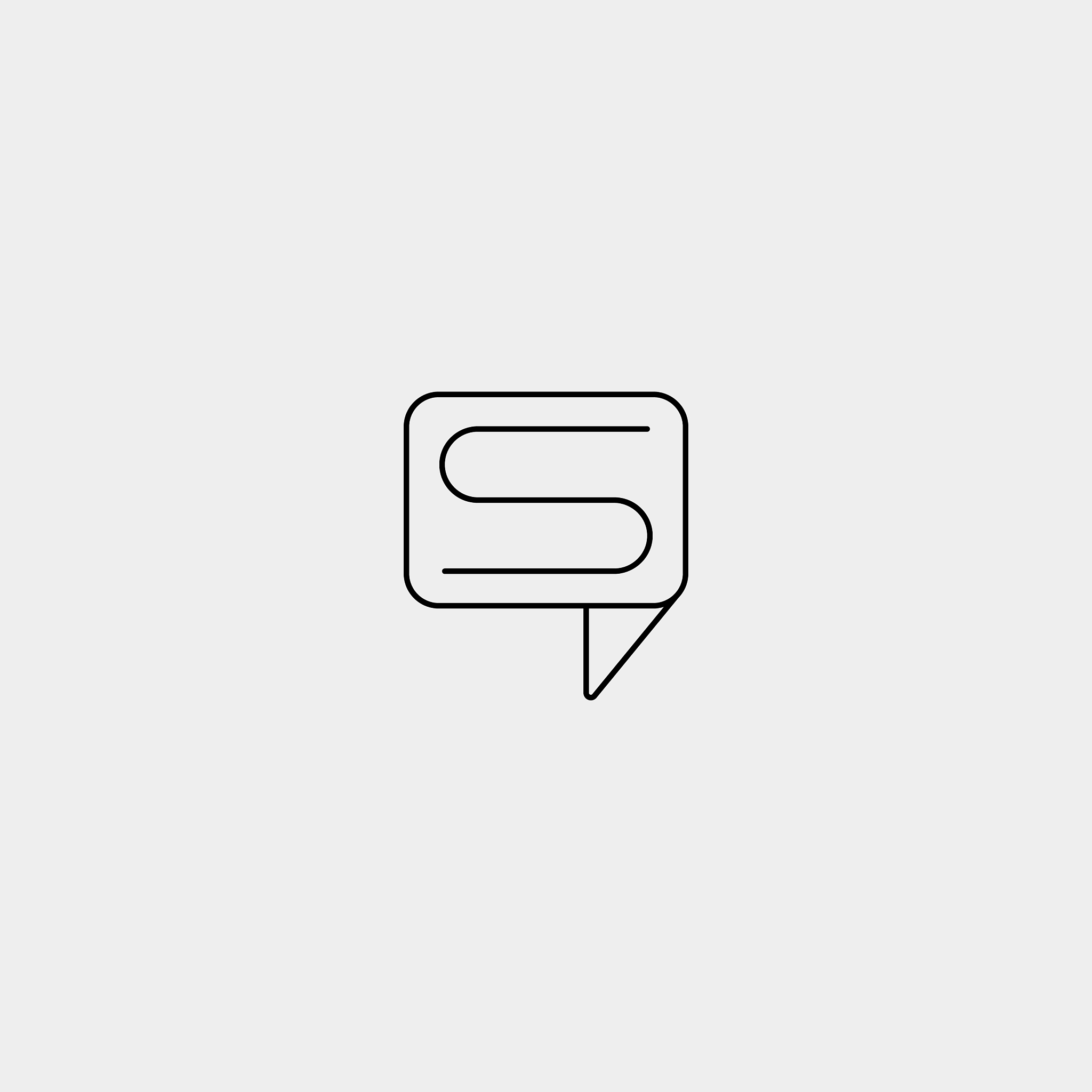 letter s chat template logo design
