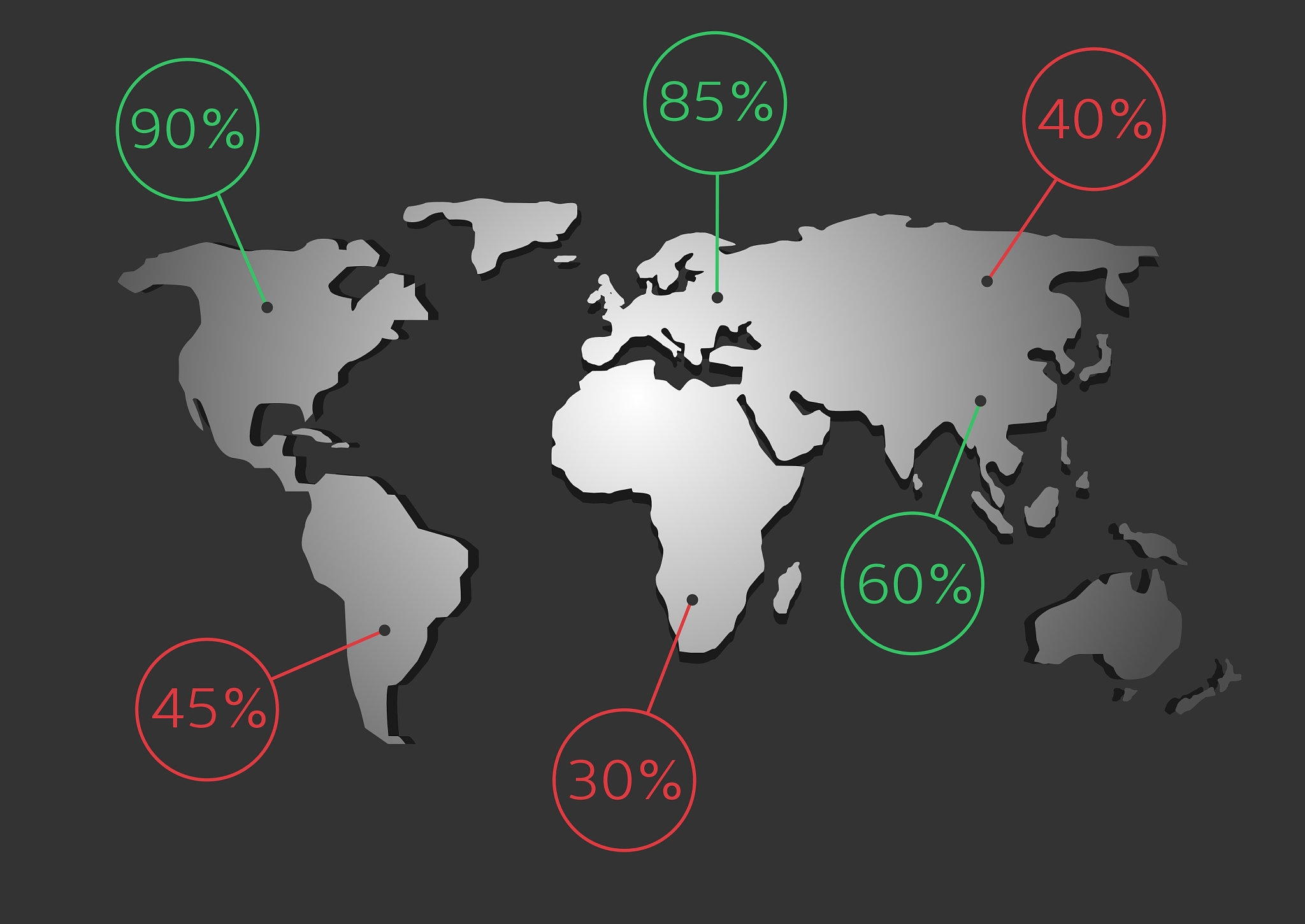 world map infographic