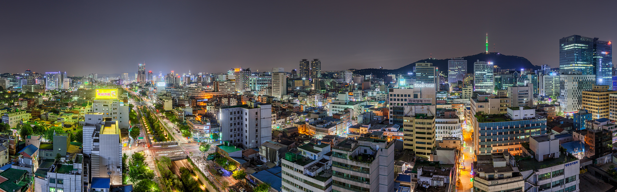 seoul cityscape at night