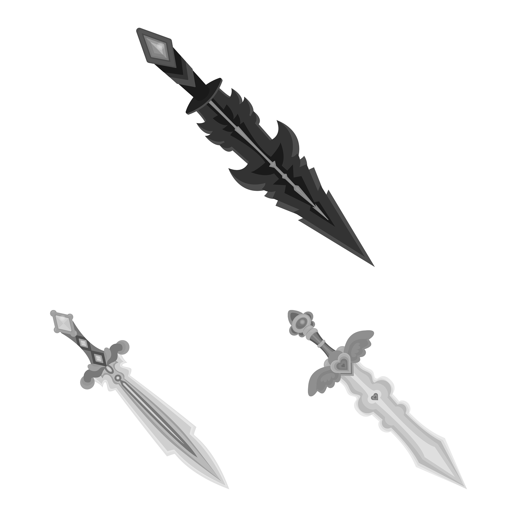 sharp and blade logo set