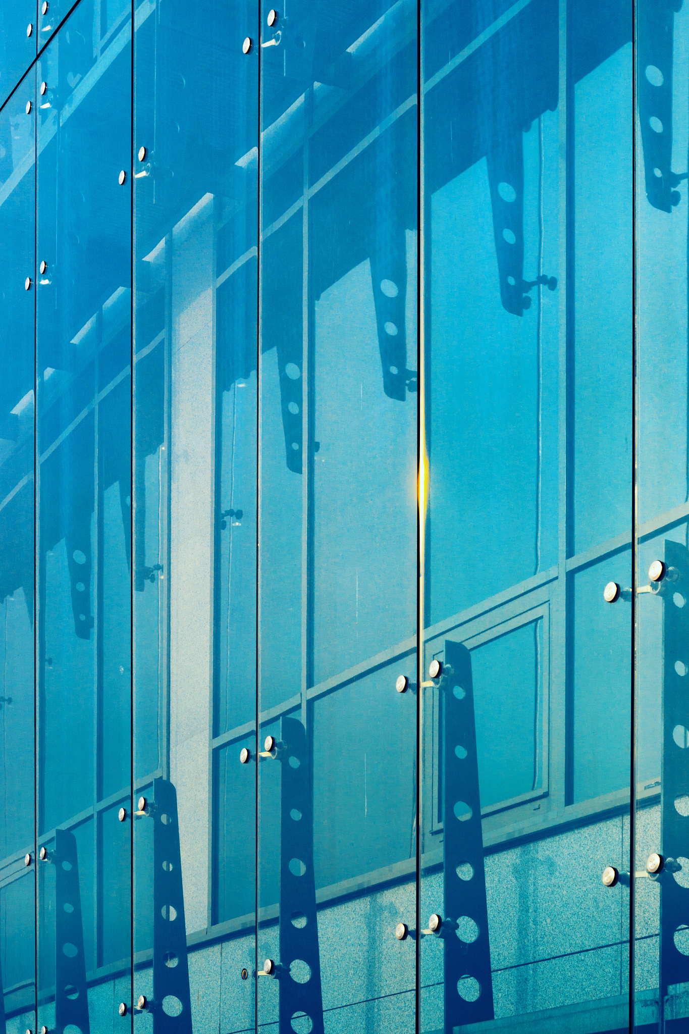 architecture background. glass facade system