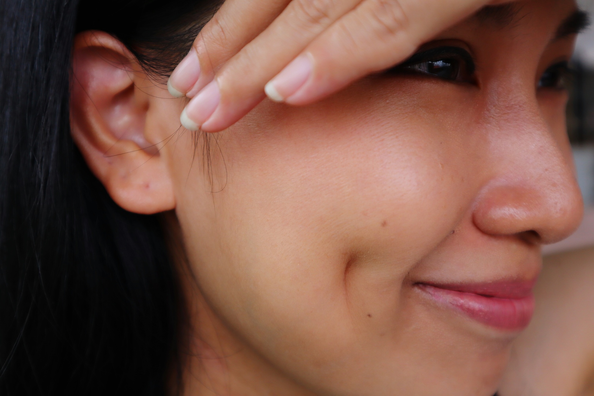 close-up of smiling woman