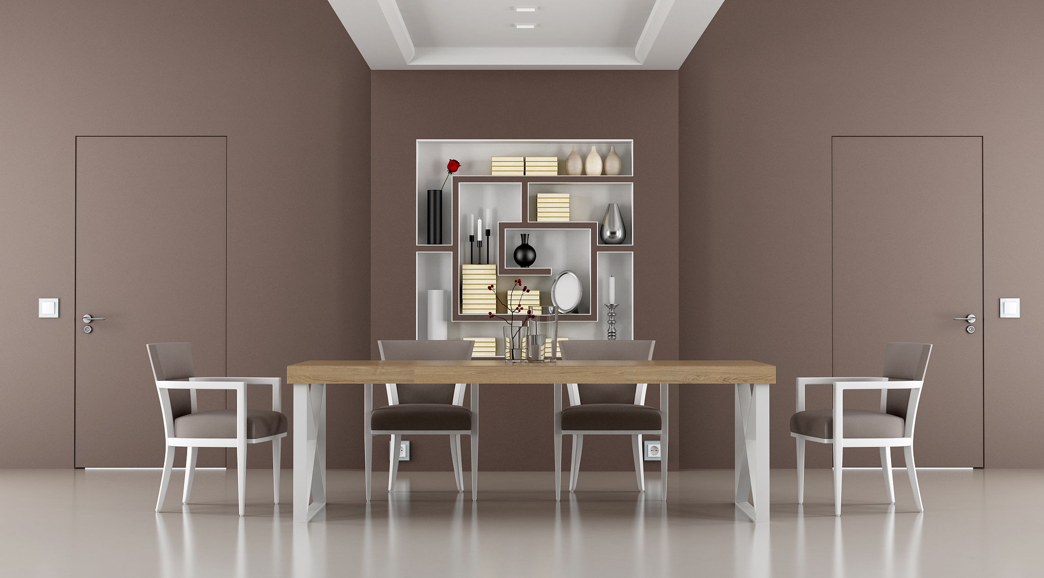 brown dining room