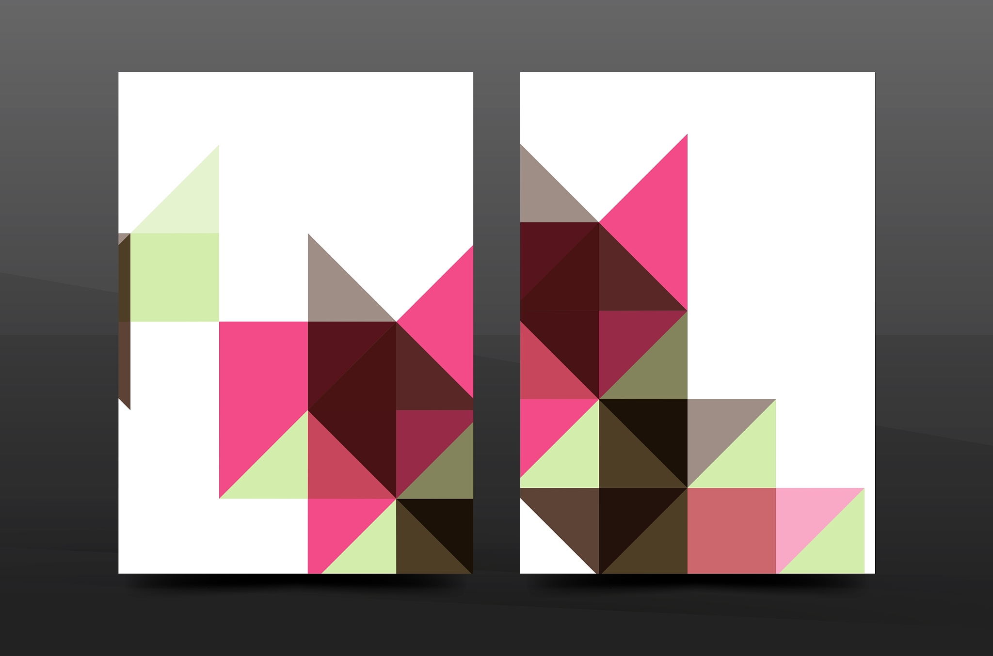 colorful geometry design annual report a4 cover