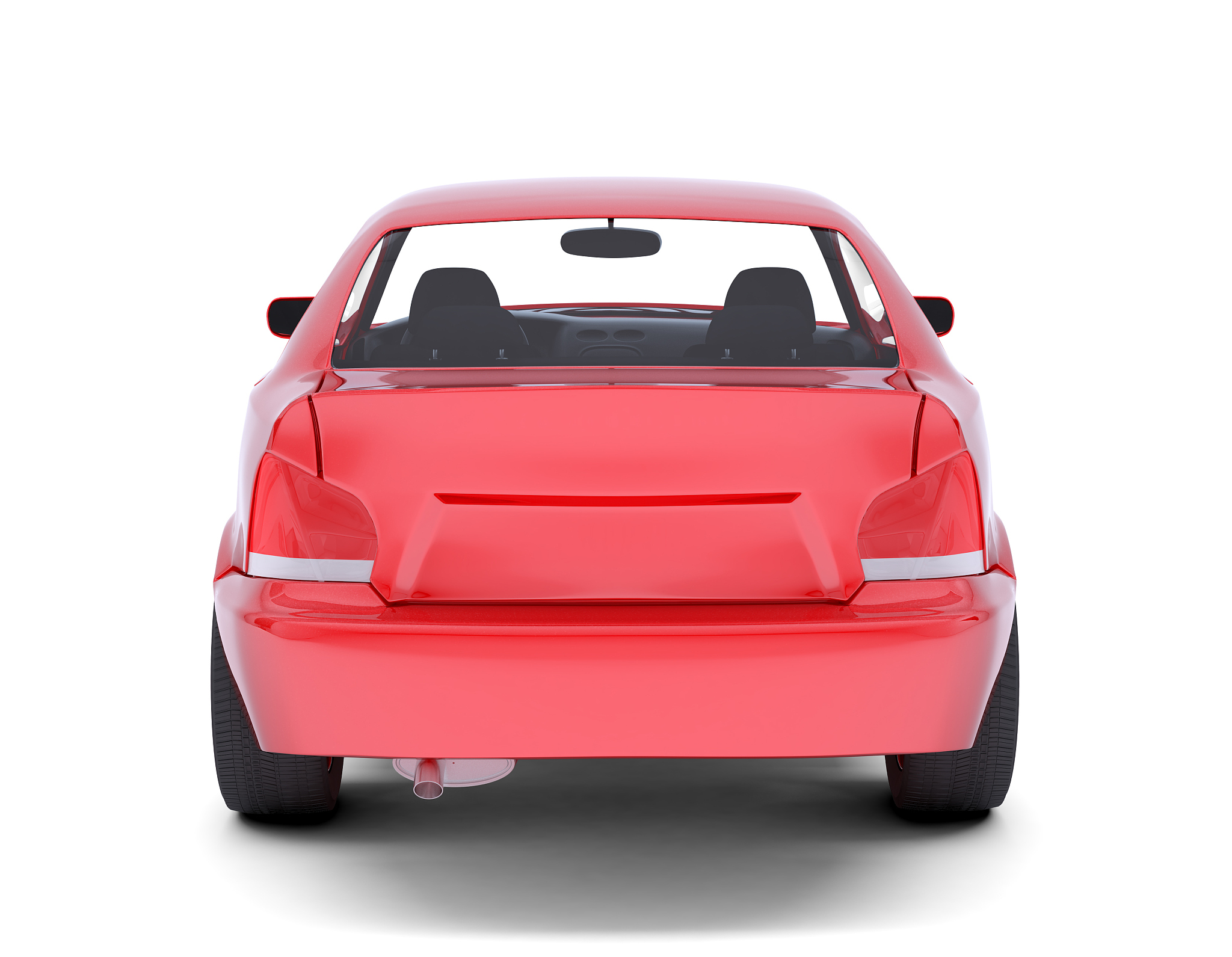 red car. back view