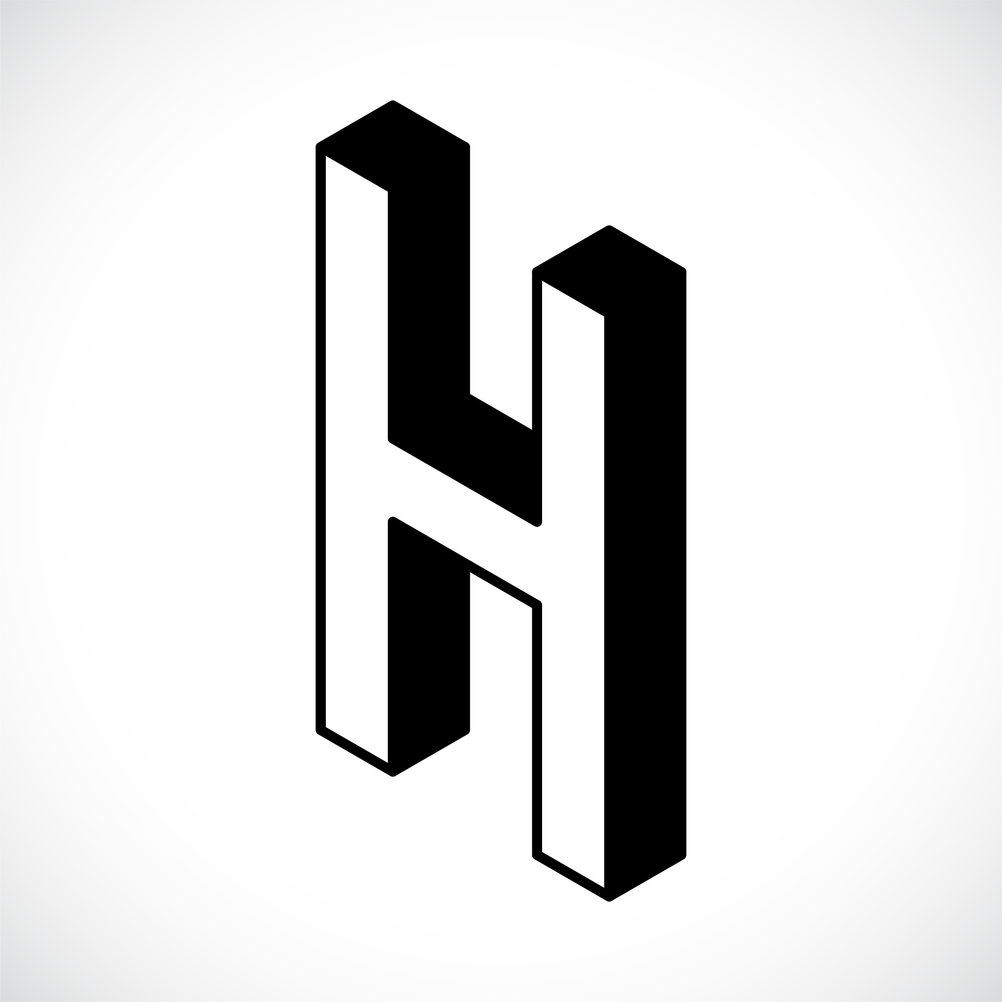 3d letter h logo icon design template element.