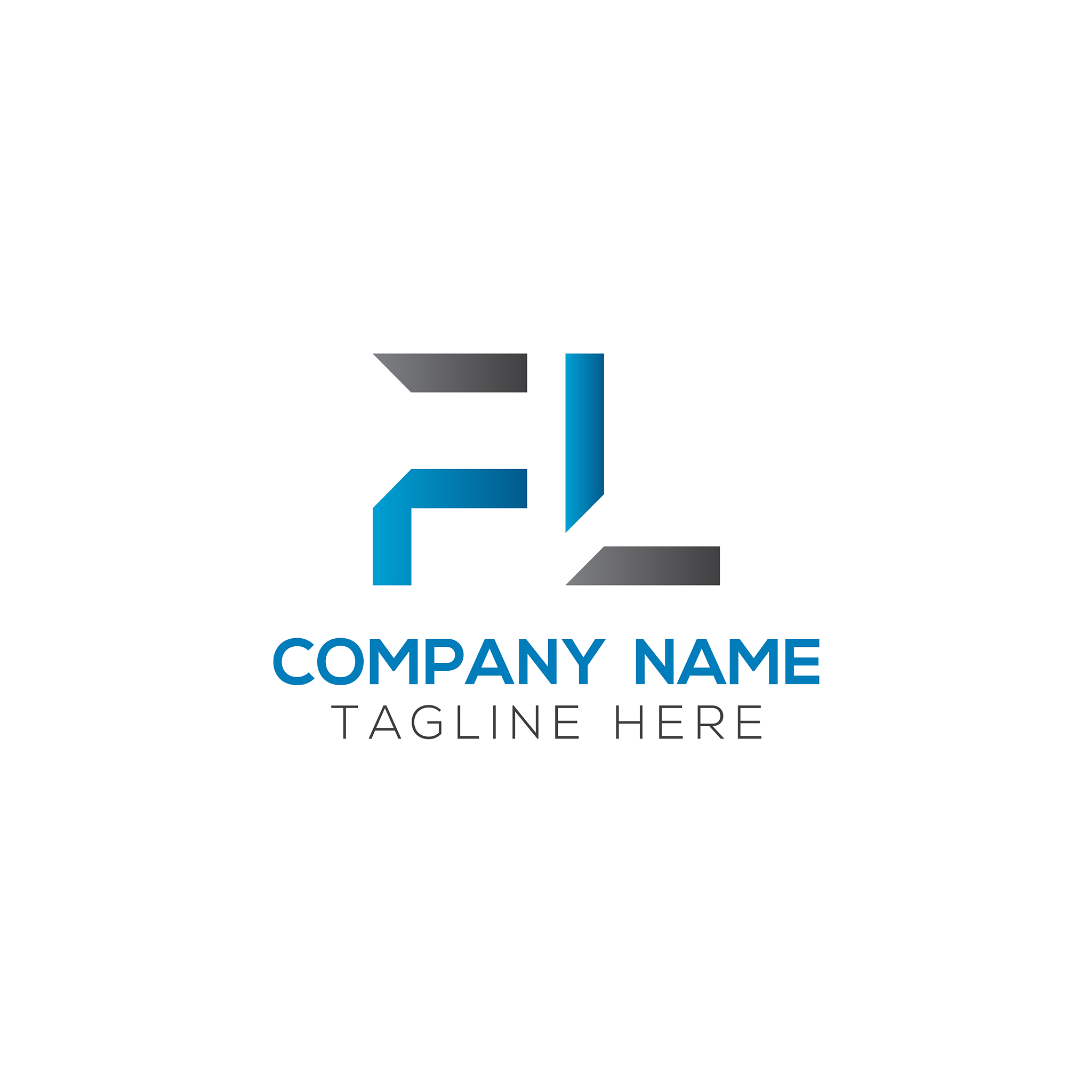 initial letter fl logo design template creative