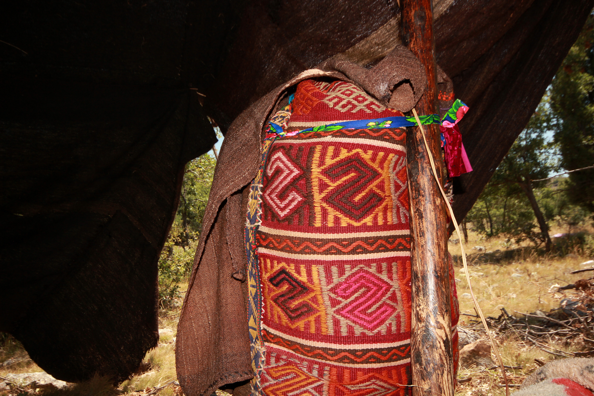 hand woven wool sack