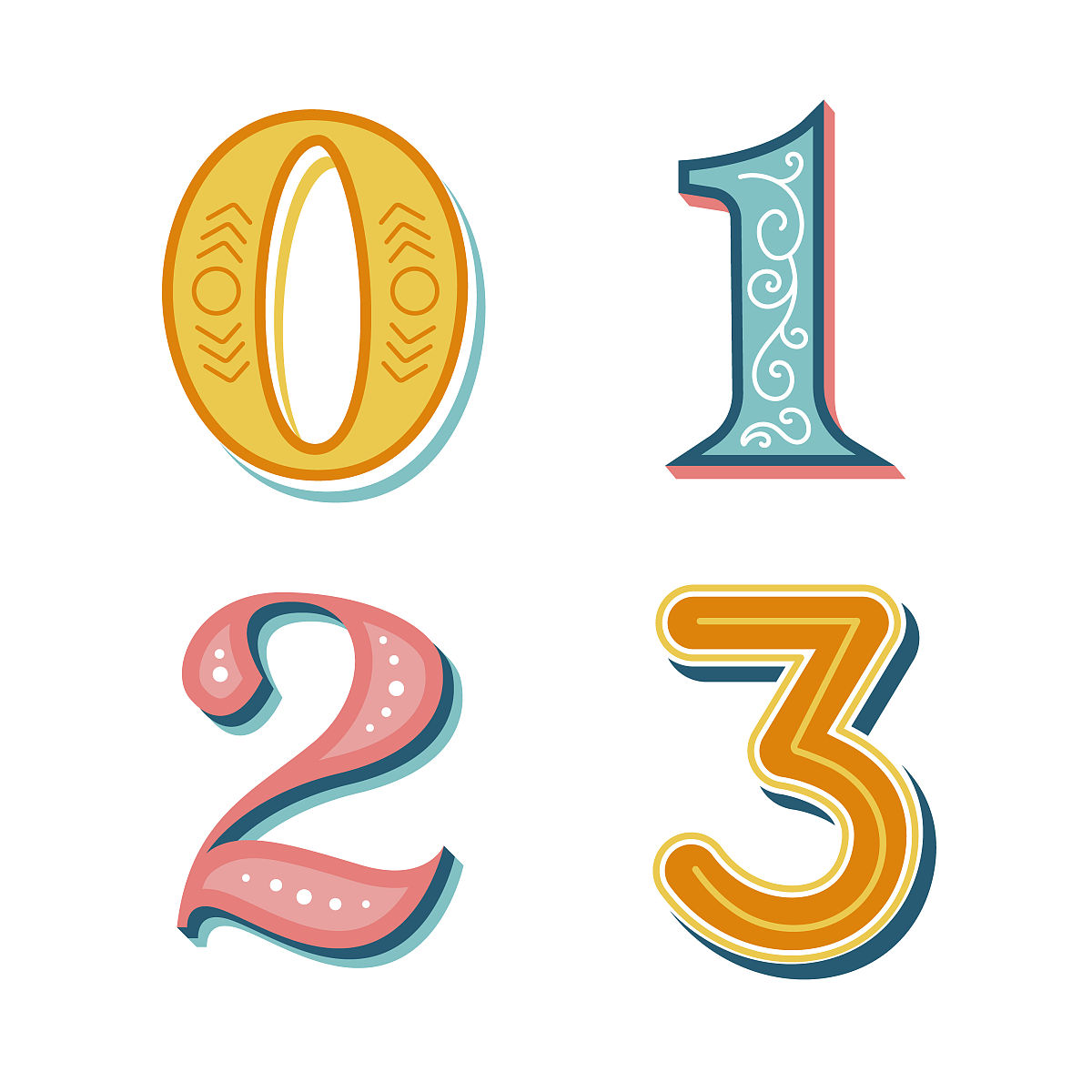 数字1-10 的象形图案：创意解释和灵感来源