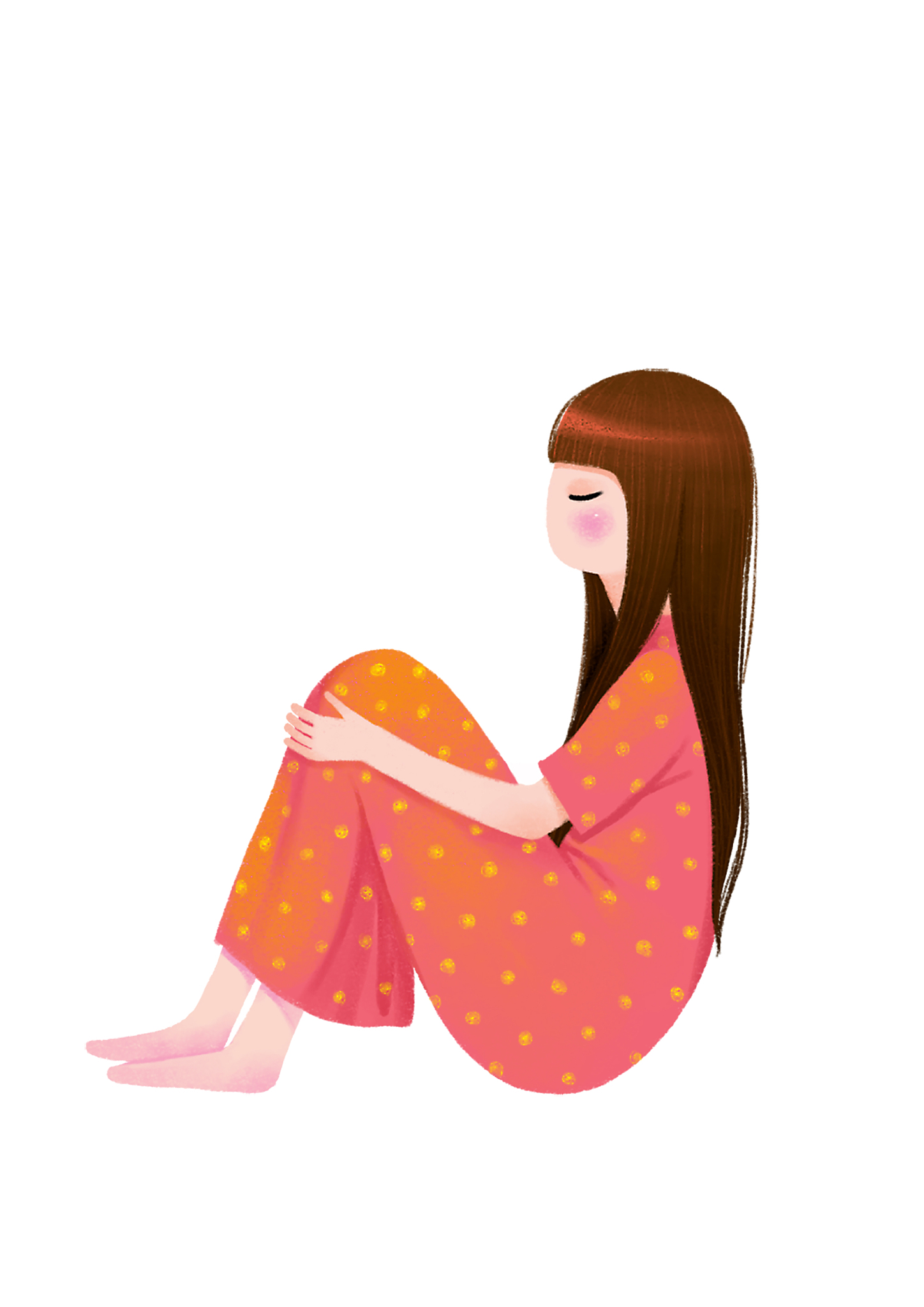 坐,背景分离,<strong>女人</strong>,人,闭着眼睛,可爱的,一个人,女性特质,自然美,裙子