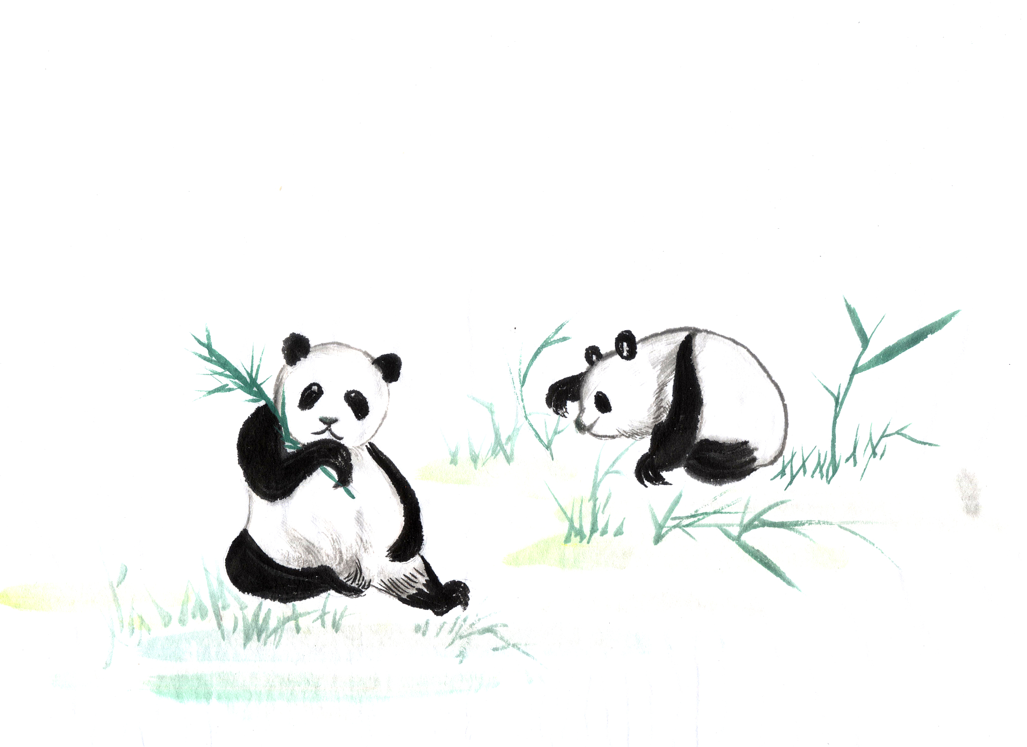 将这句话换个说法：用中国国宝熊猫为主形象进行创作