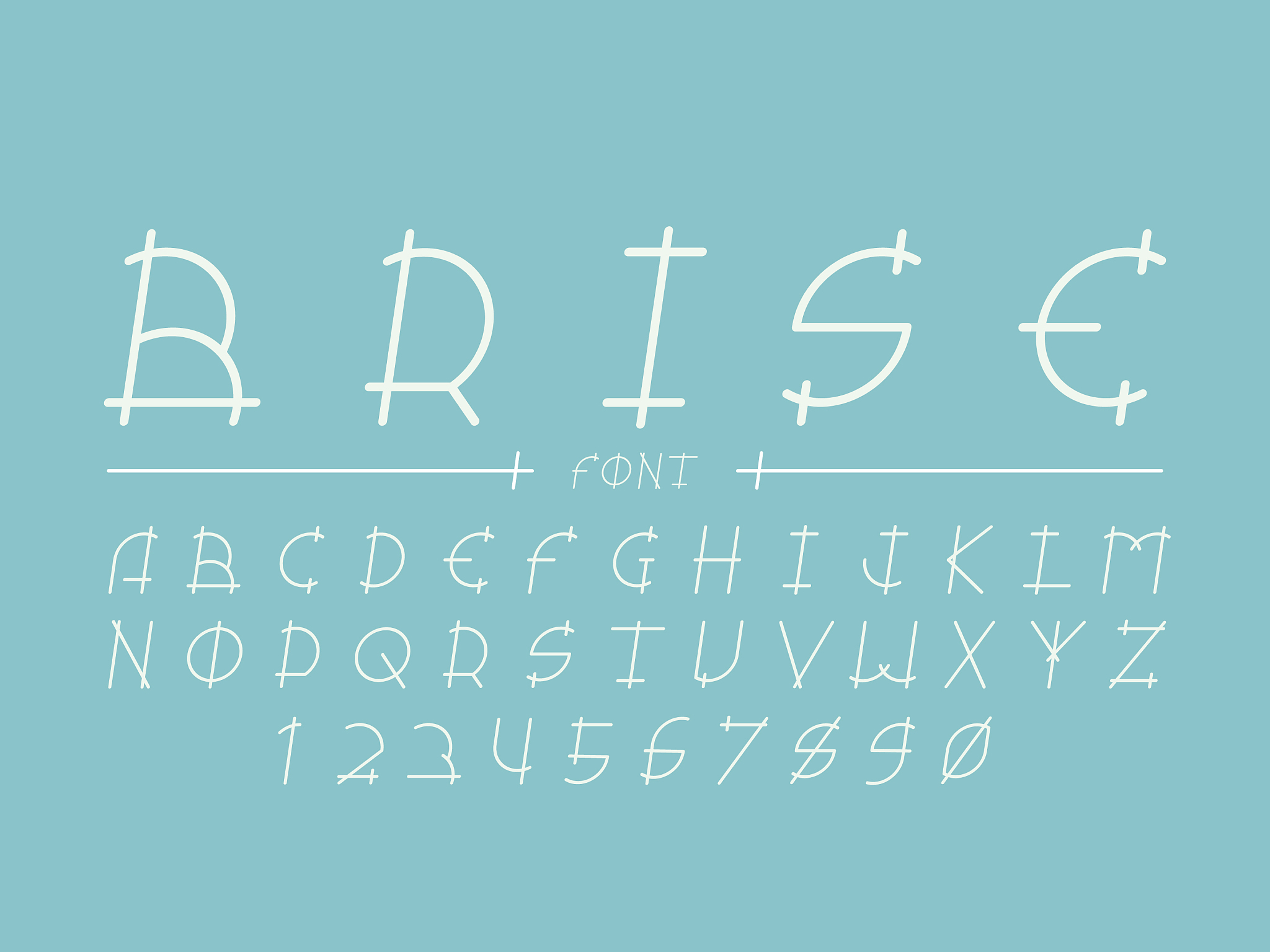 brise cursive font alphabet