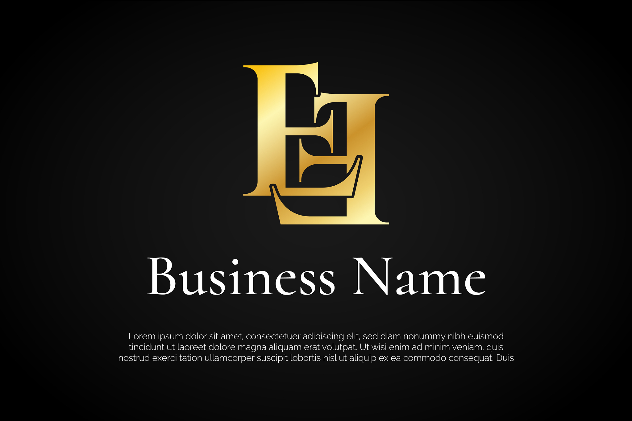 e monogram logo template