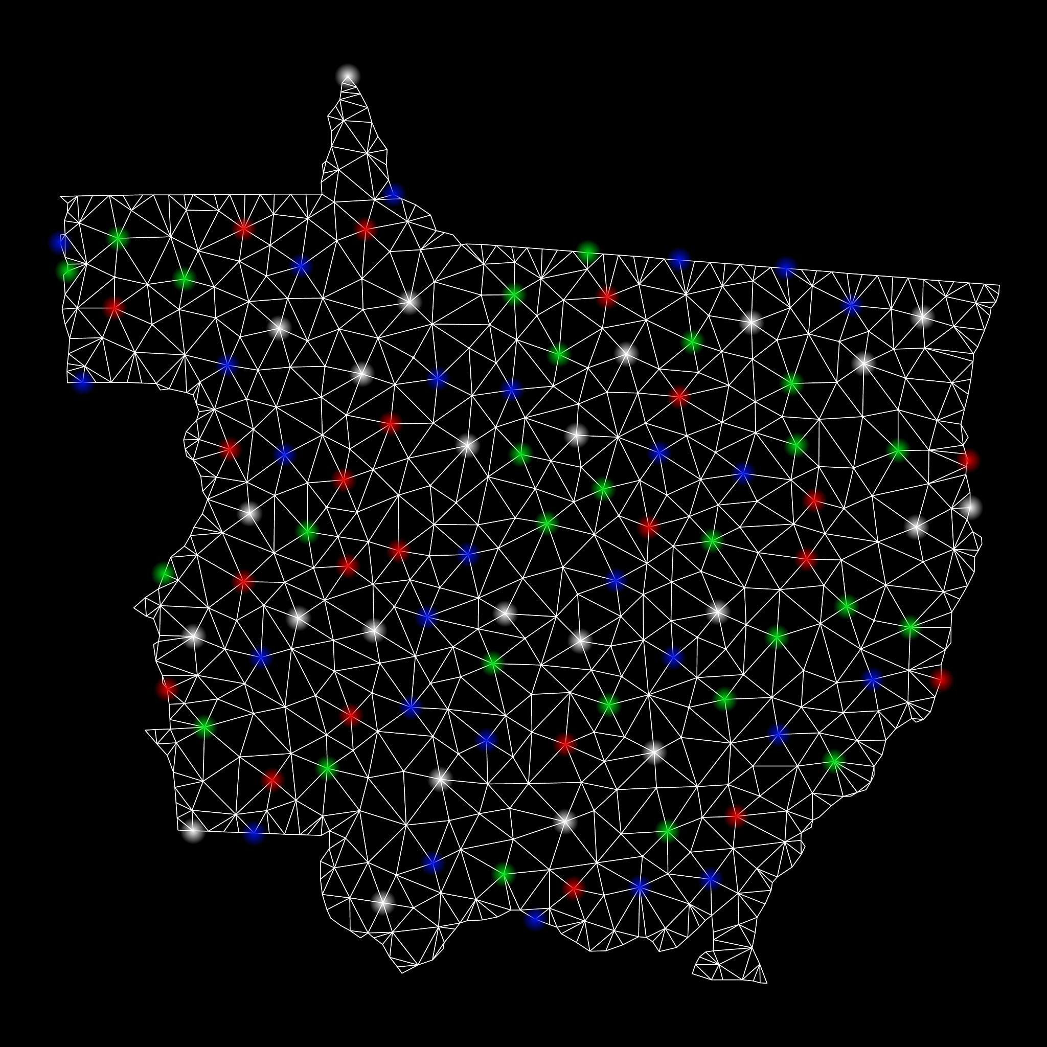 bright mesh wire frame mato grosso state map with