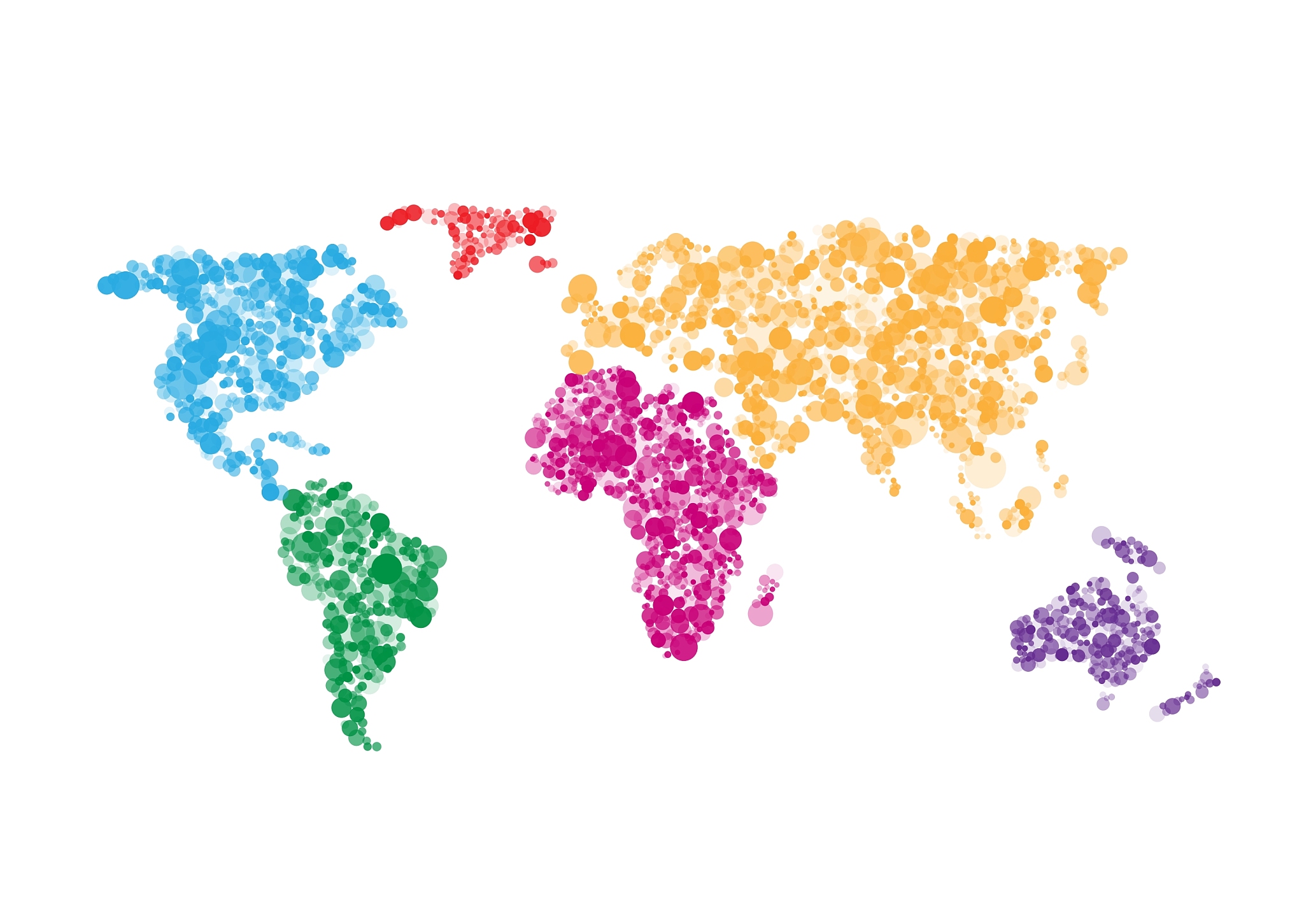 colorful world map