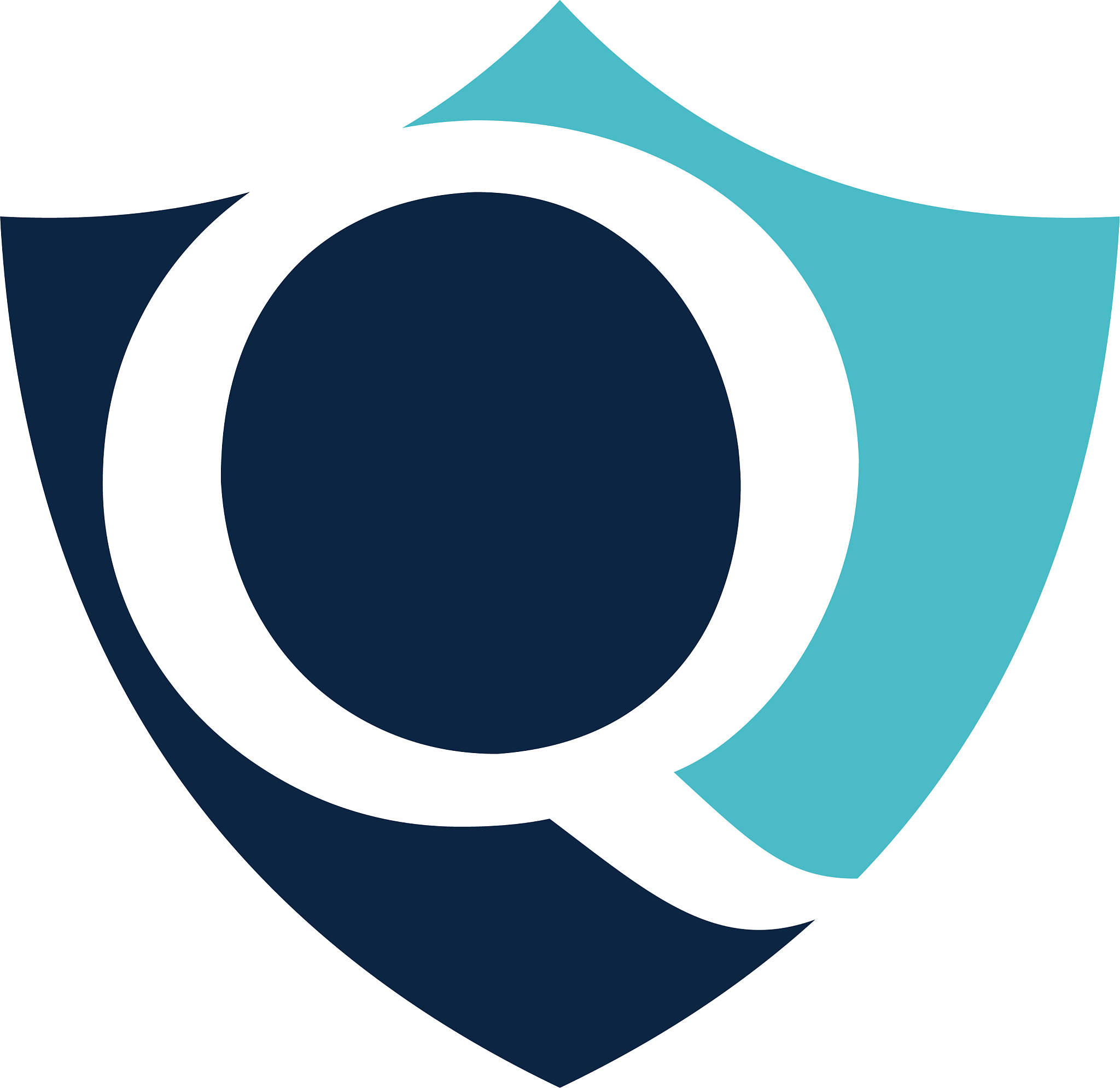 modern shield letter q