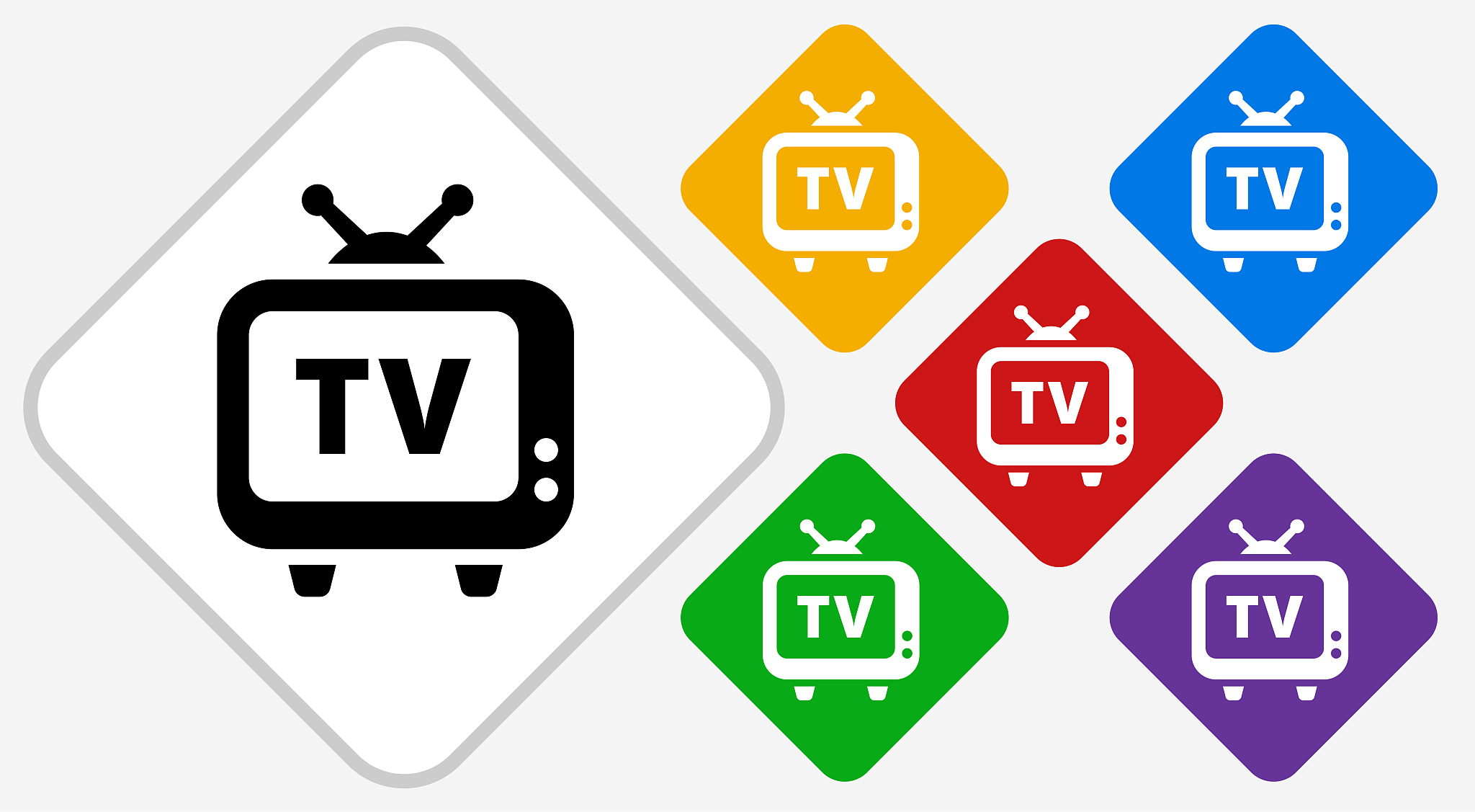 television color diamond vector icon