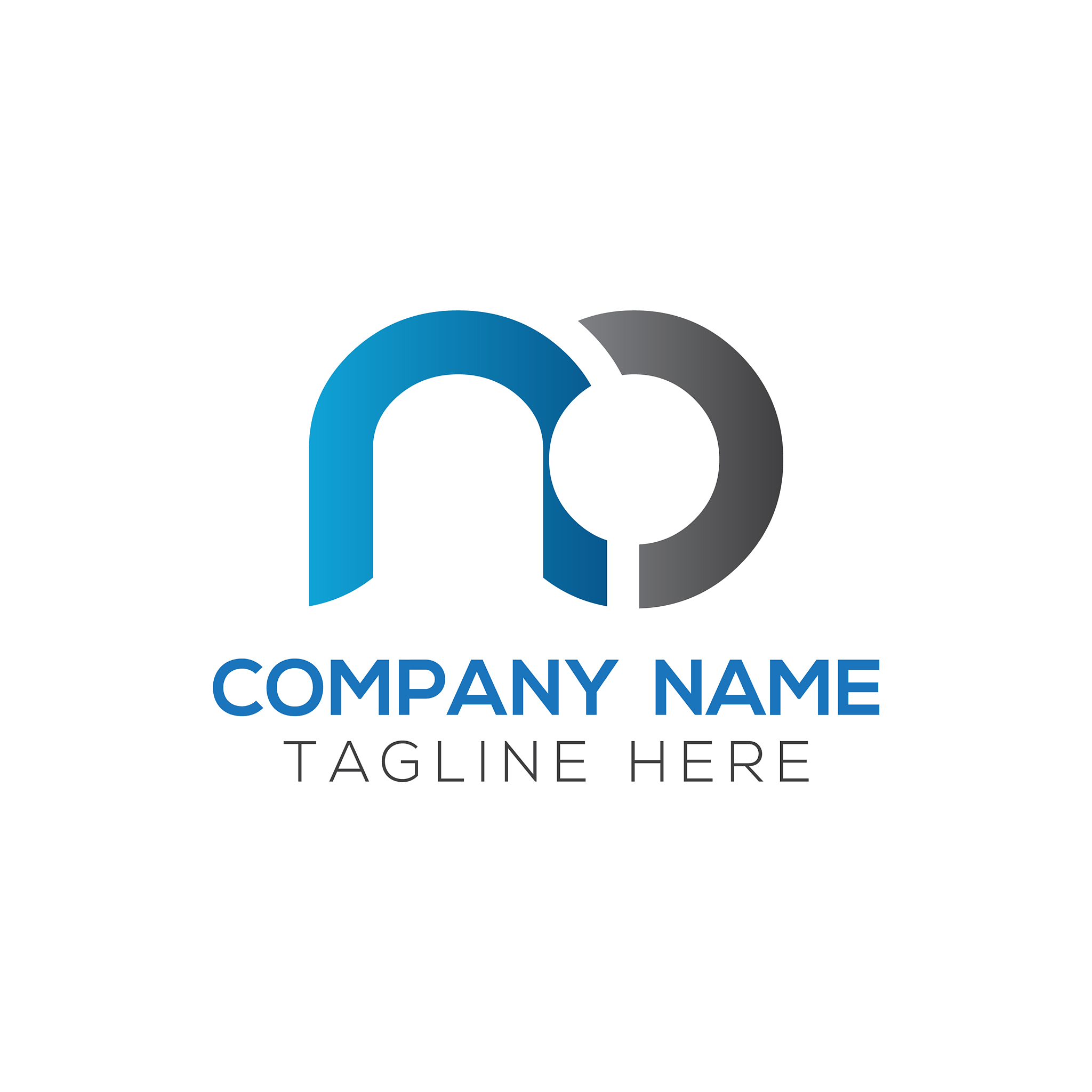 initial letter no logo design template creative