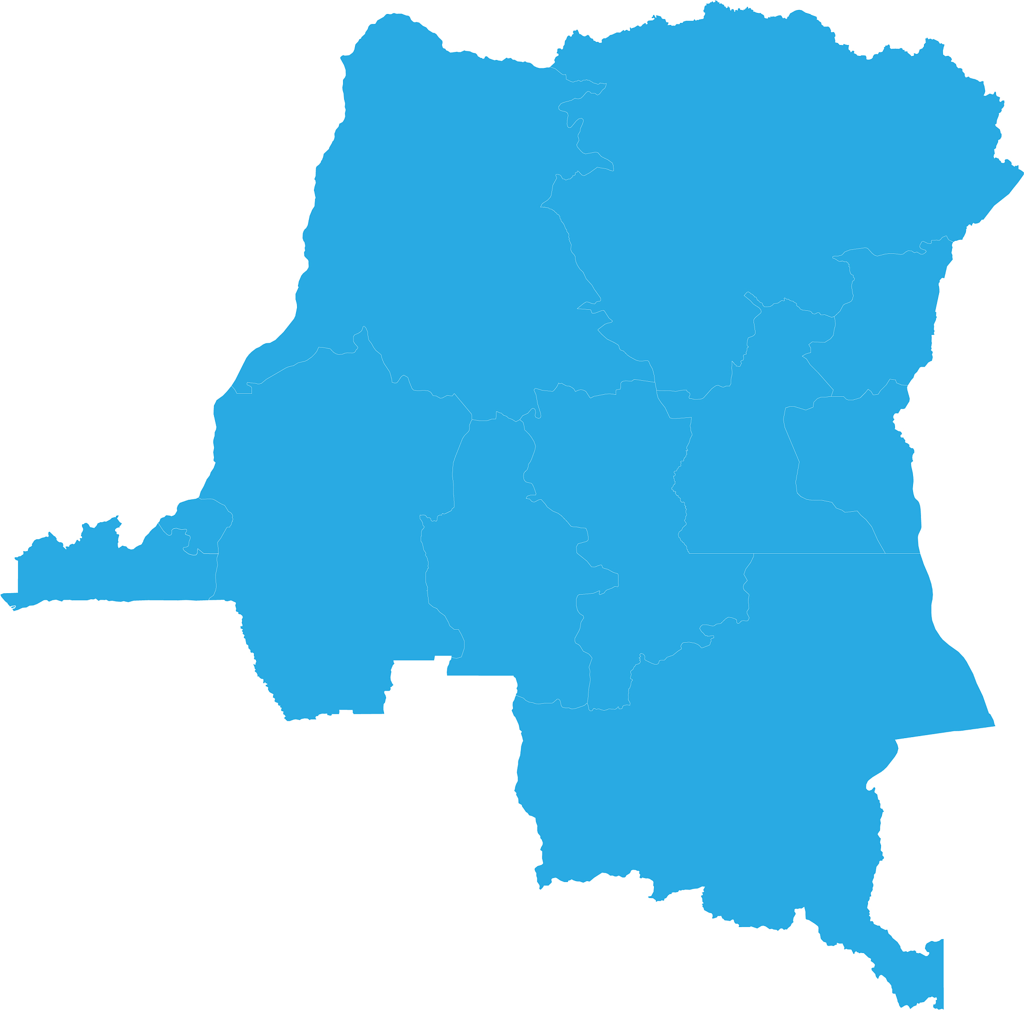 map of congo replublic high detailed map - congo