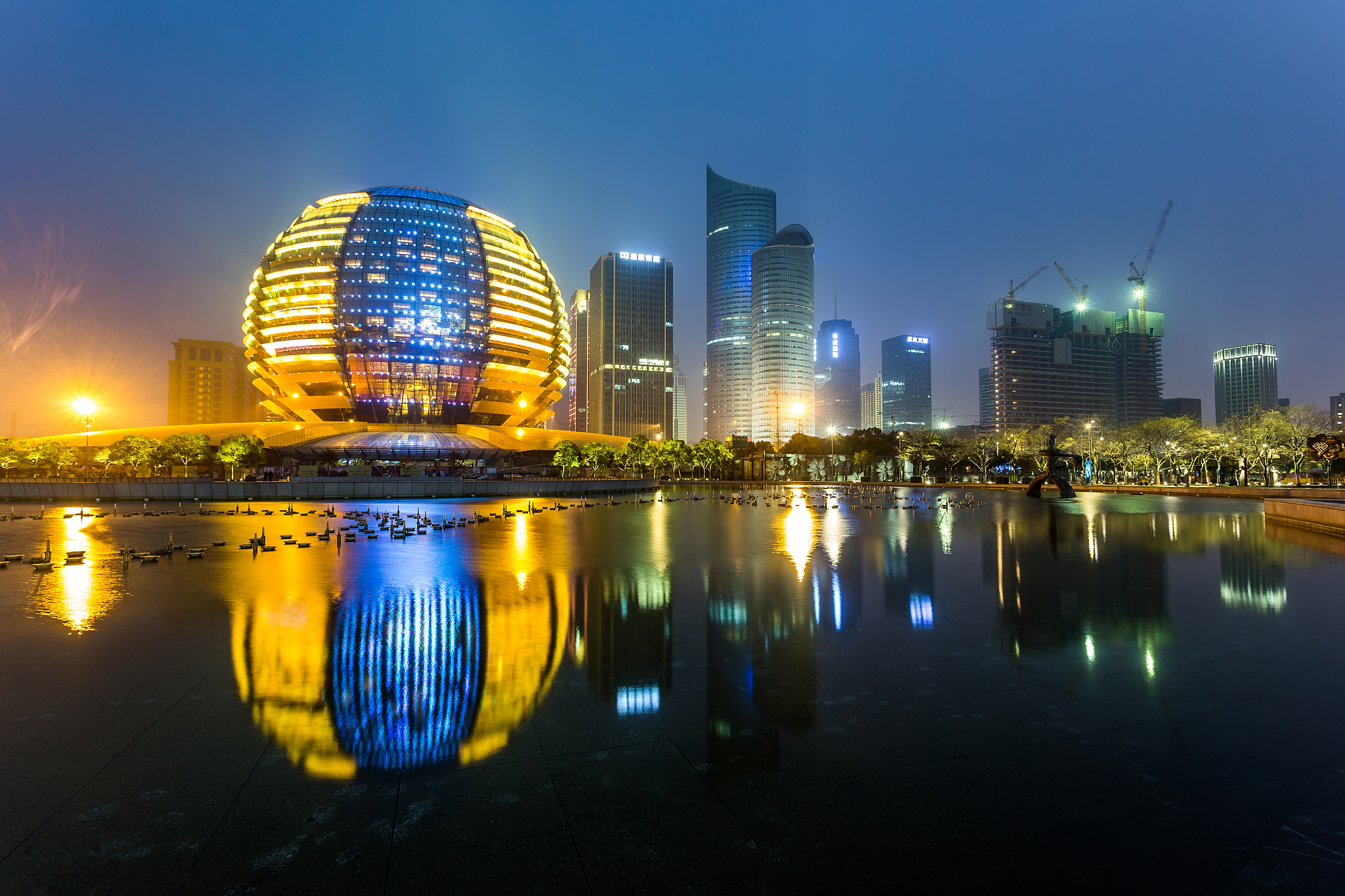 杭州钱江新城夜景