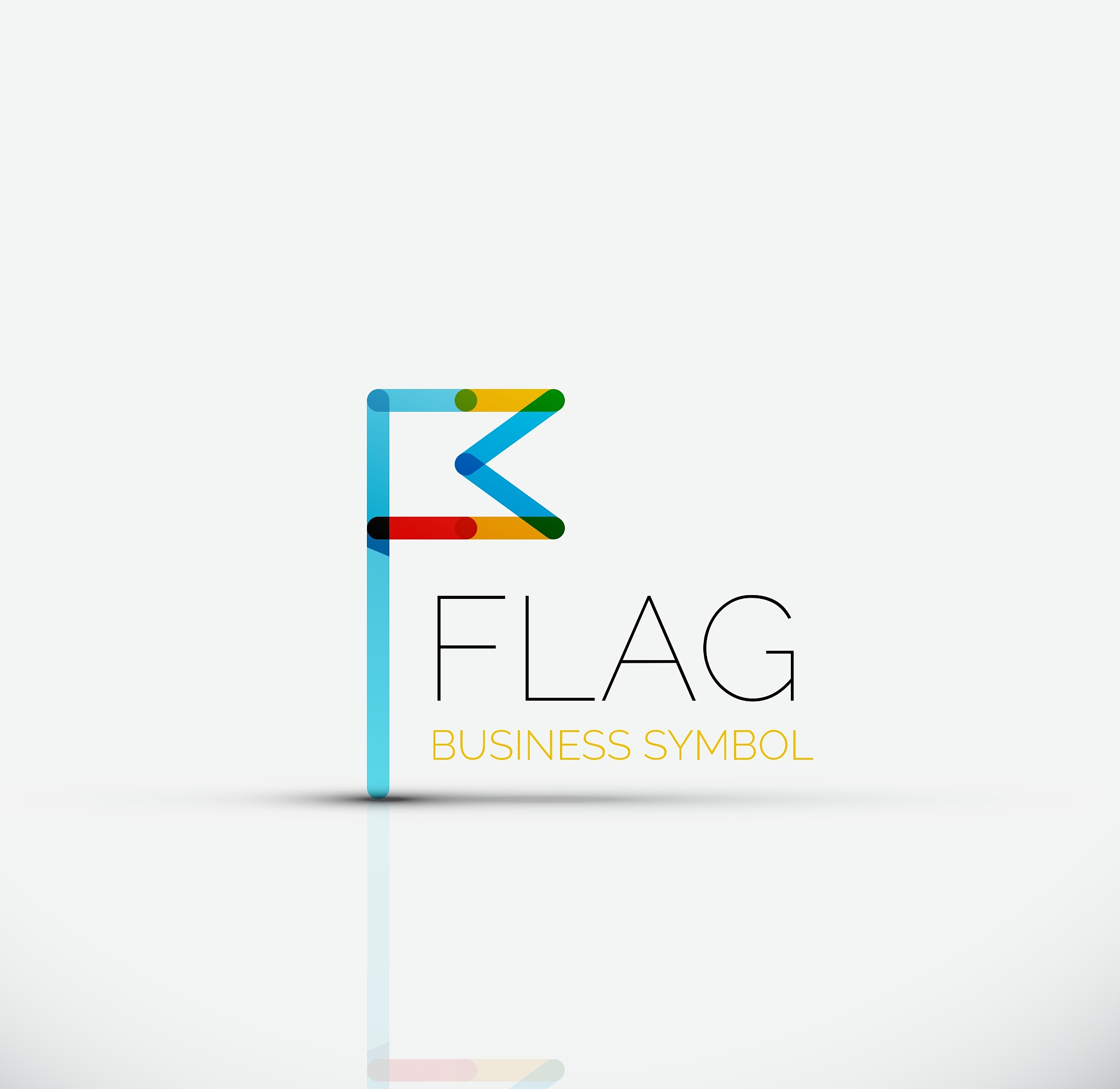 logo flag abstract linear geometric business icon