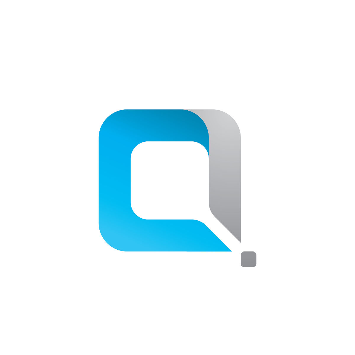 q字母初始标志矢量模板设计